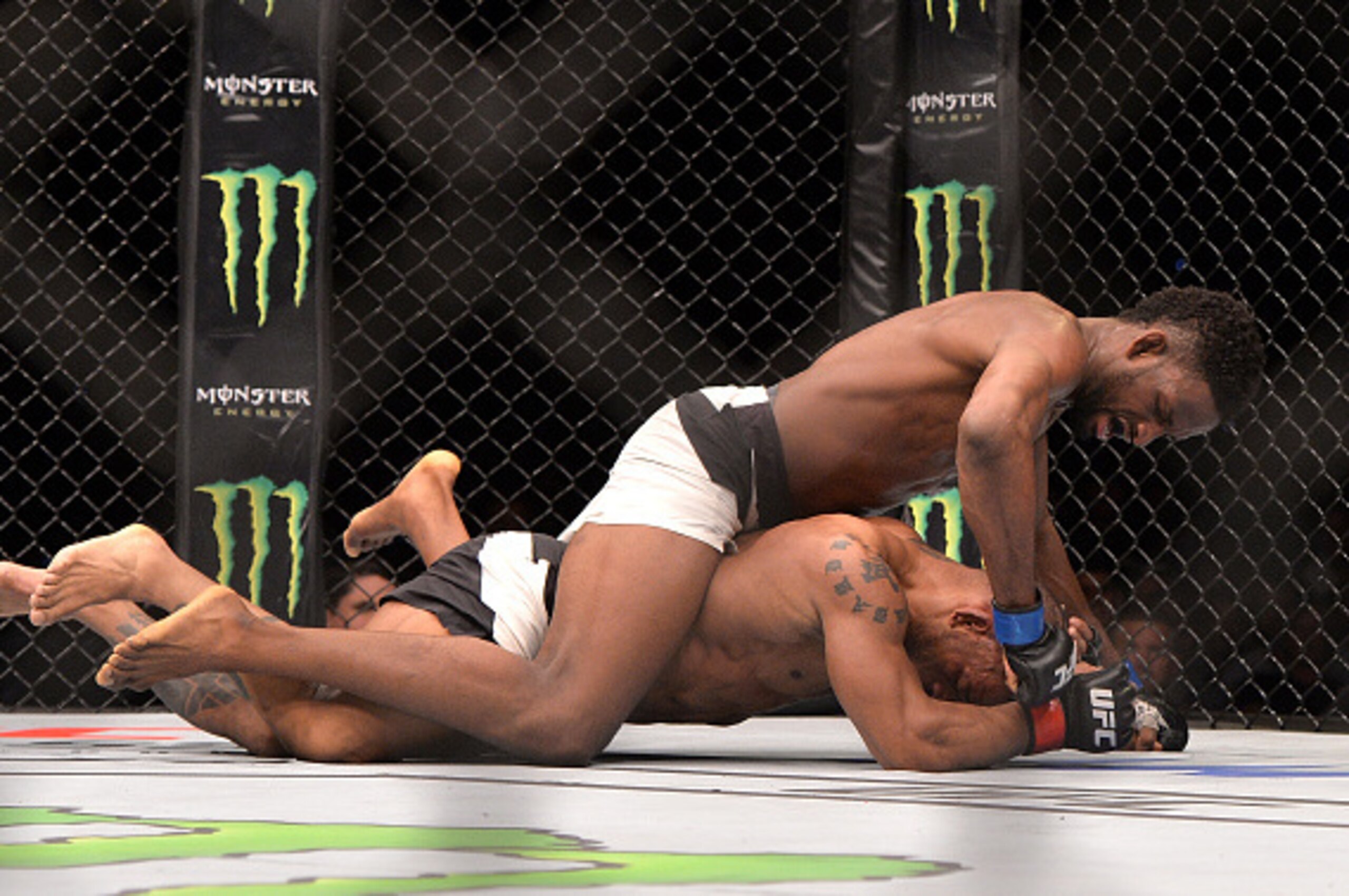 BRISBANE, AUSTRALIA - MARCH 20:  Neil Magny dominates against Hector Lombard during their UFC Welterweight Bout at UFC Brisbane on March 20, 2016 in Brisbane, Australia.  (Photo by Bradley Kanaris/Getty Images)