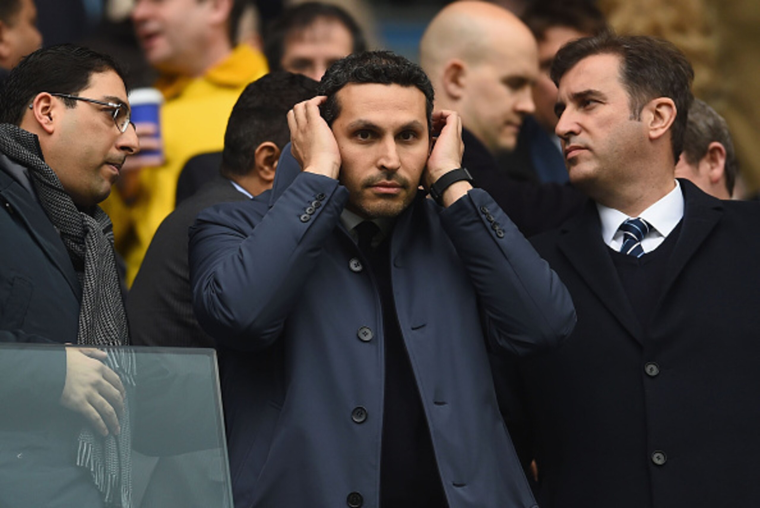 MANCHESTER, ENGLAND - MARCH 20:  Manchester City Chairman Khaldoon Al Mubarek looks on prior to the  the Barclays Premier League match between Manchester City and Manchester United at Etihad Stadium on March 20, 2016 in Manchester, United Kingdom.  (Photo