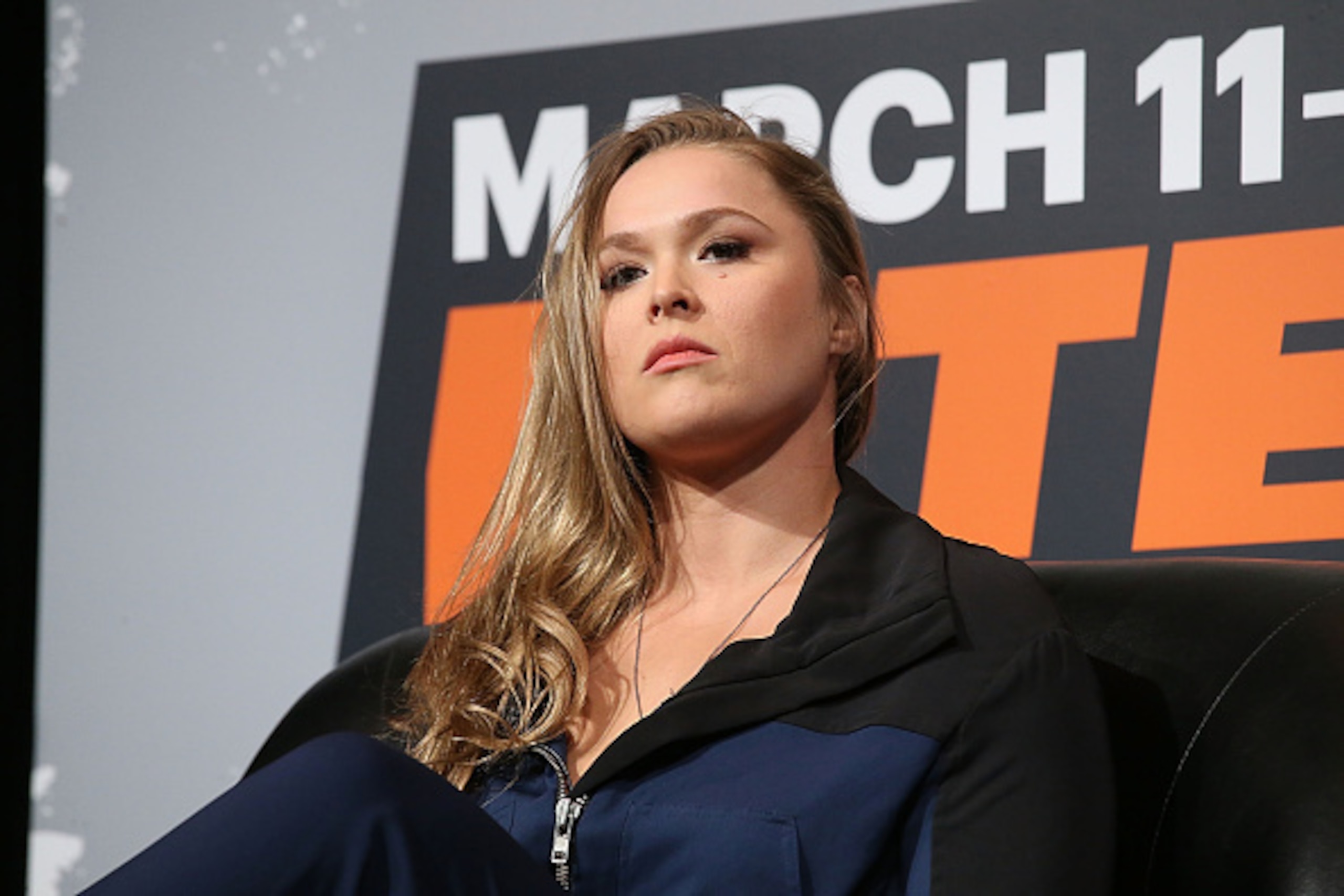 AUSTIN, TX - MARCH 13:  Ronda Rousey attends SXSports at the SXSW Film-Interactive-Music festival at Austin Convention Center on March 13, 2016 in Austin, Texas.  (Photo by Gary Miller/Getty Images)