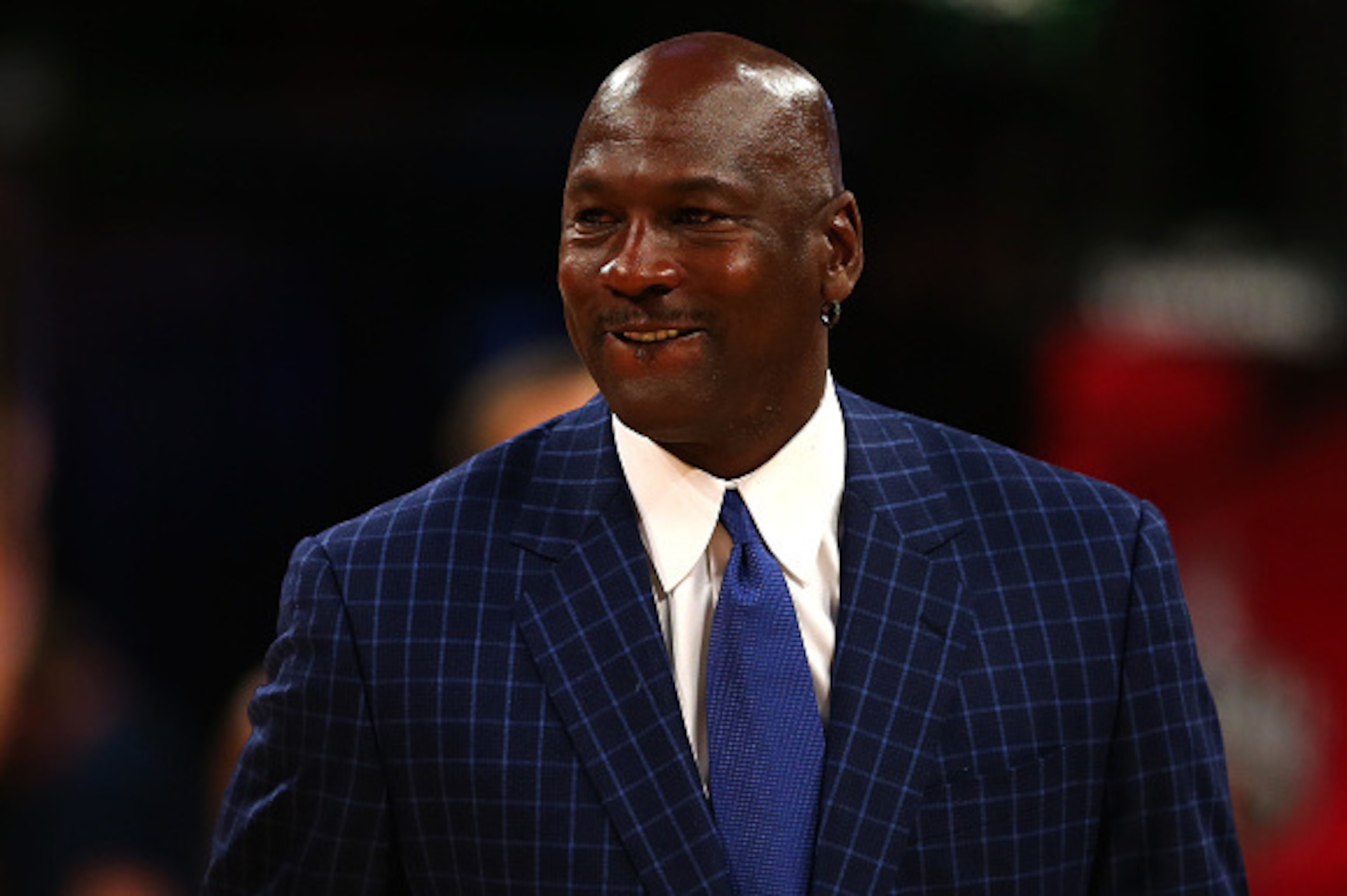 TORONTO, ON - FEBRUARY 14: NBA hall of famer and Charlotte Hornets owner Michael Jordan walks off the court during the NBA All-Star Game 2016 at the Air Canada Centre on February 14, 2016 in Toronto, Ontario. NOTE TO USER: User expressly acknowledges and TORONTO, ON - FEBRUARY 14: NBA hall of famer and Charlotte Hornets owner Michael Jordan walks off the court during the NBA All-Star Game 2016 at the Air Canada Centre on February 14, 2016 in Toronto, Ontario. NOTE TO USER: User expressly acknowledges and