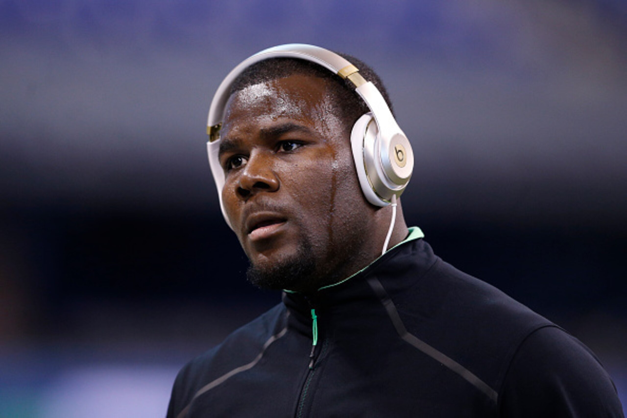 INDIANAPOLIS, IN - FEBRUARY 27: Quarterback Cardale Jones of Ohio State looks on during the 2016 NFL Scouting Combine at Lucas Oil Stadium on February 27, 2016 in Indianapolis, Indiana. (Photo by Joe Robbins/Getty Images)