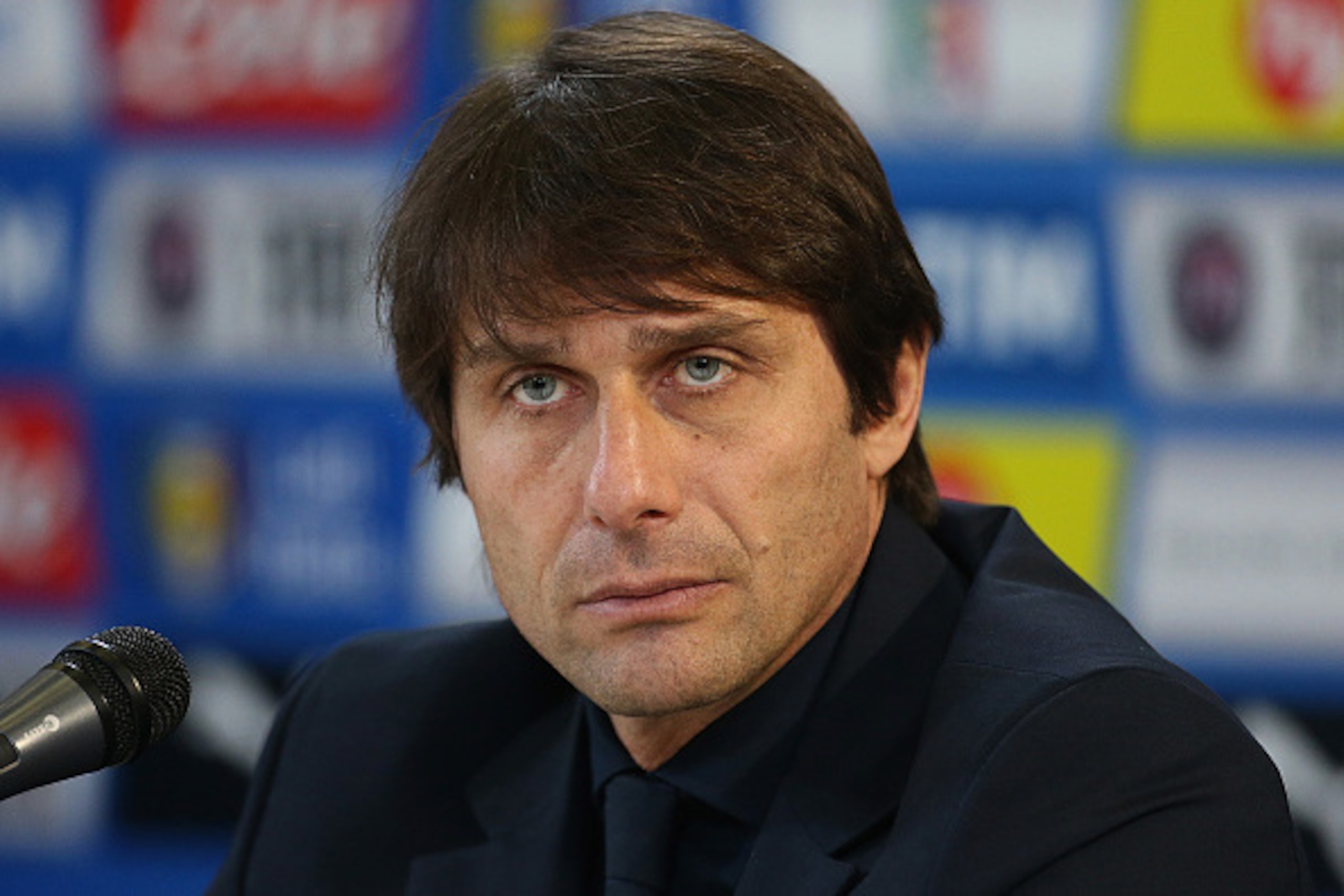 UDINE, ITALY - MARCH 24:  Head coach of Italy Antonio Conte answers to the media during a press conference following the international friendly match between Italy and Spain at Stadio Friuli (Dacia Arena) on March 24, 2016 in Udine, Italy.  (Photo by Jean