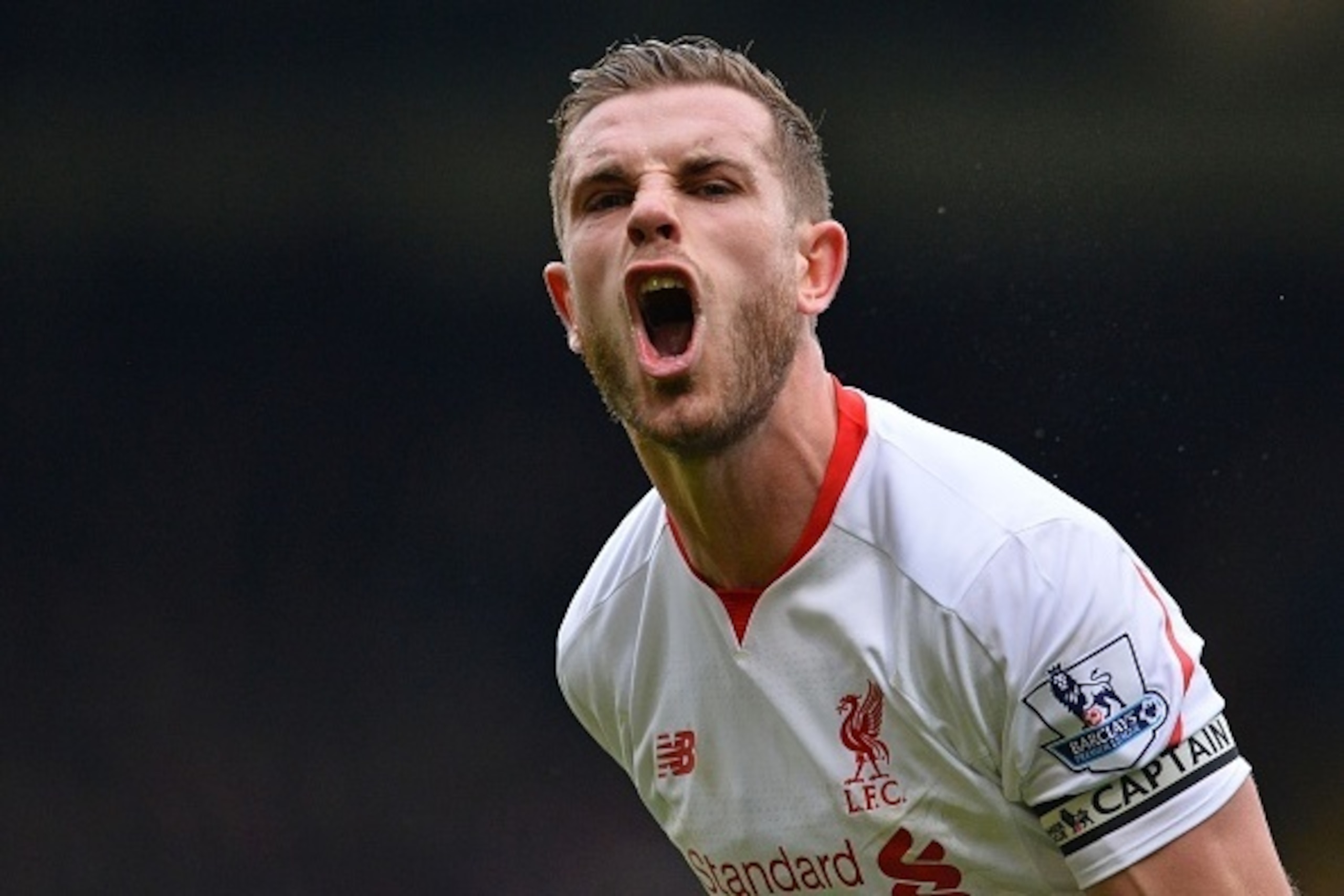 Liverpool's English midfielder Jordan Henderson reacts during the English Premier League football match between Crystal Palace and Liverpool at Selhurst Park in south London on March 6, 2016.
Liverpool won the game 2-1. / AFP / GLYN KIRK / RESTRICTED TO E