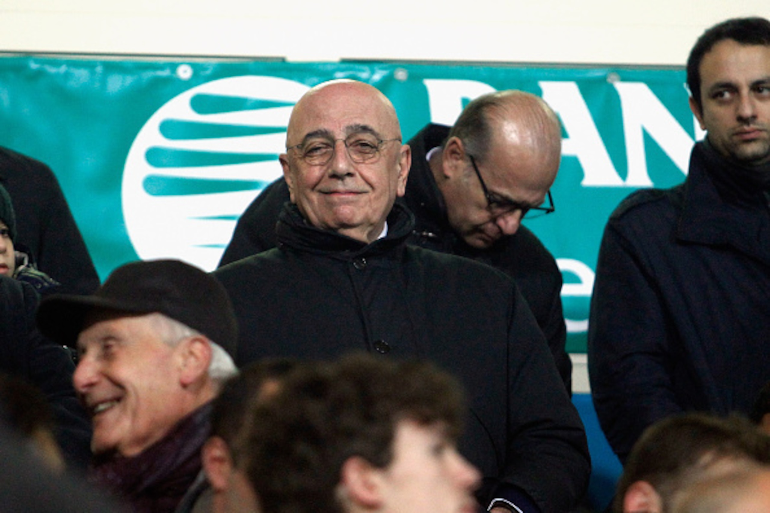 FROSINONE, ITALY - DECEMBER 20:  General manager of Milan Adriano Galliani during the Serie A match between Frosinone Calcio and AC Milan at Stadio Matusa on December 20, 2015 in Frosinone, Italy.  (Photo by Maurizio Lagana/Getty Images)