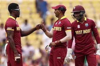 The West Indies grabbed the key wicket of Shahzad early on.
