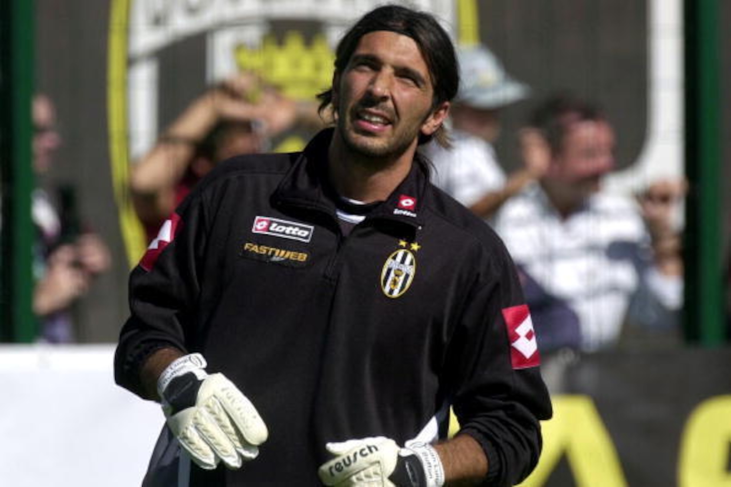 19 Jul 2001:   New signing Gianluigi Buffon of Juventus takes part in pre-season training in Chatillon, Italy.  DIGITAL IMAGE. Mandatory Credit: Grazia Neri/ALLSPORT