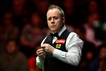 LONDON, ENGLAND - JANUARY 15:  John Higgins of Scotland looks on during his quarter final match against Stuart Bingham of England during Day Six of The Dafabet Masters at Alexandra Palace on January 15, 2016 in London, England.  (Photo by Dan Mullan/Getty