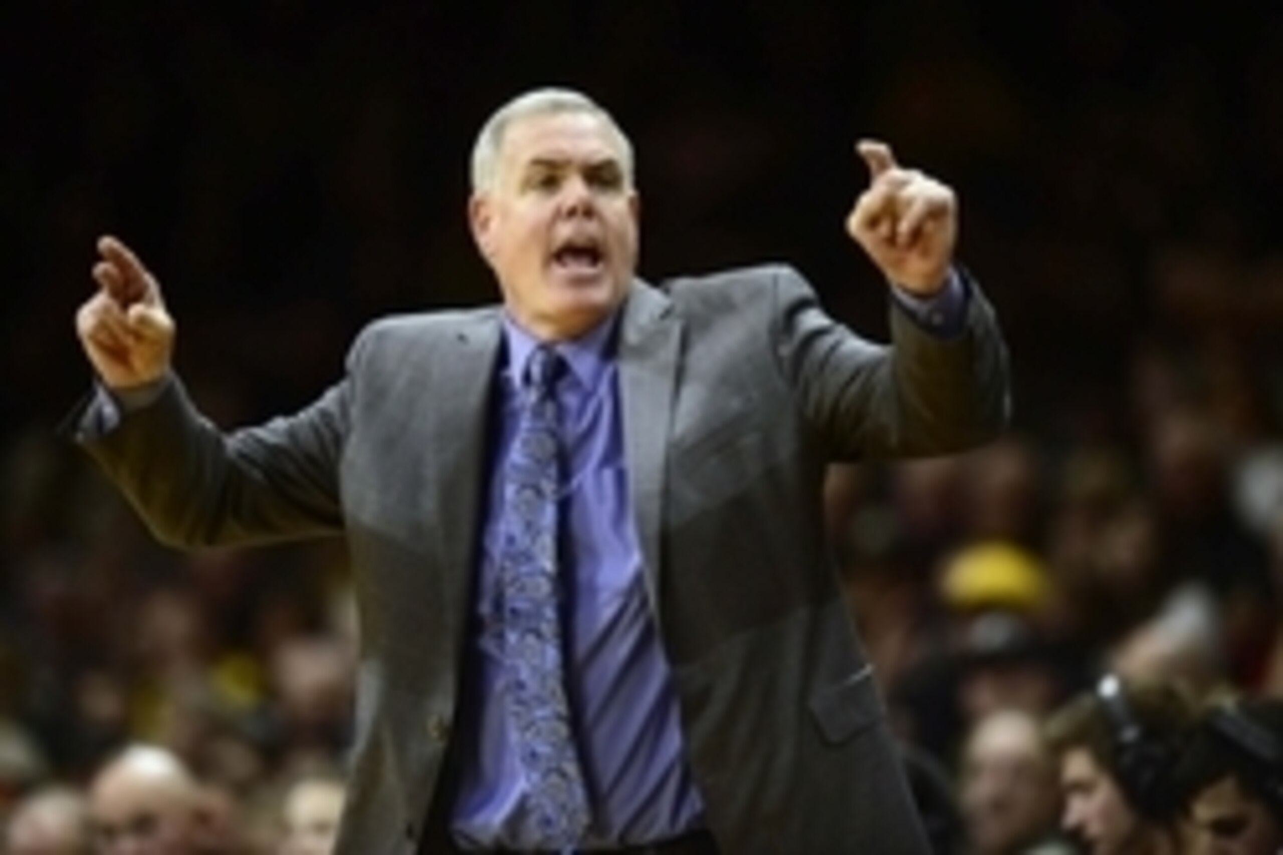 Dec 12, 2015; Boulder, CO, USA; Brigham Young Cougars head coach Dave Rose calls out to his players in the second half against the Colorado Buffaloes at the Coors Events Center. The Buffaloes defeated the Cougars 92-83. Mandatory Credit: Ron Chenoy-USA TO