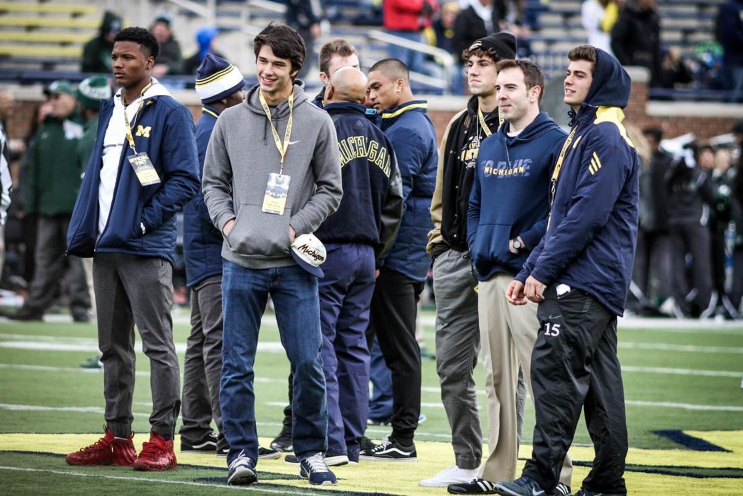 Colorado 5-star quarterback Dylan McCaffrey (gray hoodie) is Michigan's top-ranked pledge in the 2017 class. Colorado 5-star quarterback Dylan McCaffrey (gray hoodie) is Michigan's top-ranked pledge in the 2017 class.