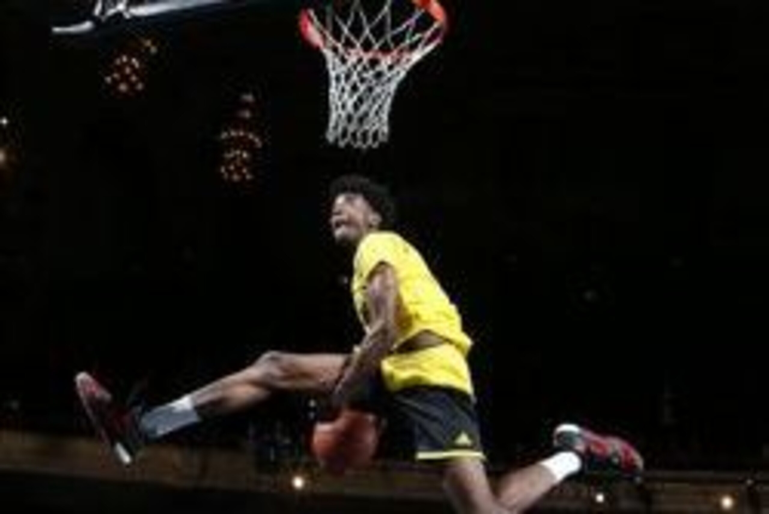 Mar 28, 2016; Chicago, IL, USA; McDonalds All-American forward Josh Jackson dunks during the McDonalds All-American Powerade Jamfest at  the Chicago Theatre. Mandatory Credit: Brian Spurlock-USA TODAY Sports