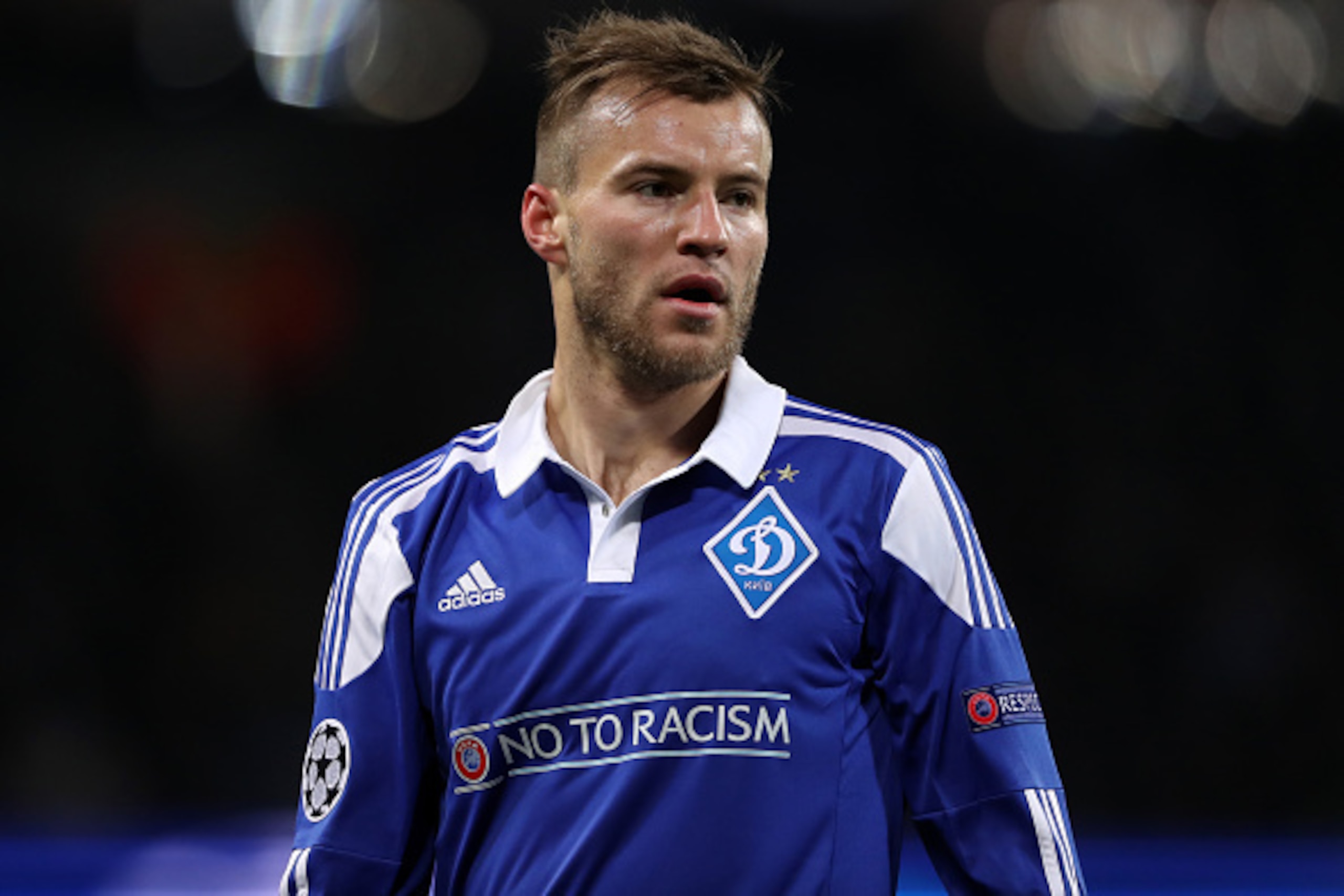 MANCHESTER, ENGLAND - MARCH 15:  Andriy Yarmolenko of Dynamo Kiev during the UEFA Champions League match between Manchester City and Dynamo Kyiv at the Etihad Stadium on March 15, 2016 in Manchester, United Kingdom.  (Photo by Matthew Ashton - AMA/Getty I