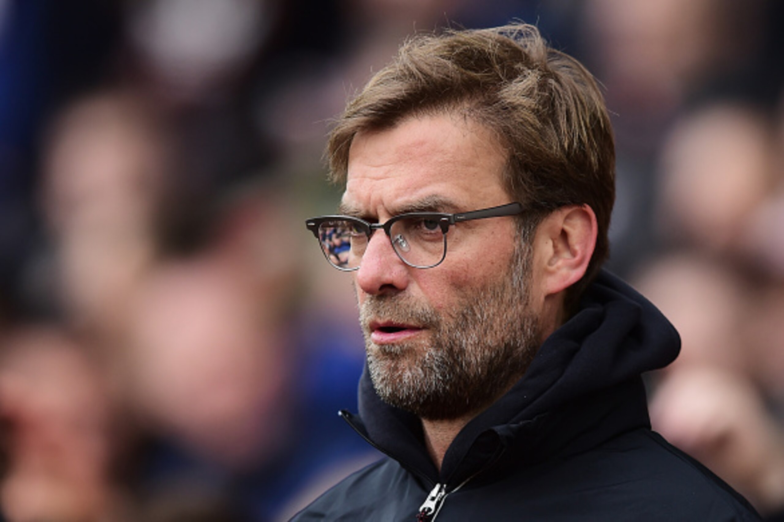 SOUTHAMPTON, ENGLAND - MARCH 20:  Jurgen Klopp, manager of Liverpool, looks on prior to the Barclays Premier League match between Southampton and Liverpool at St Mary's Stadium on March 20, 2016 in Southampton, United Kingdom. (Photo by Alex Broadway/Gett