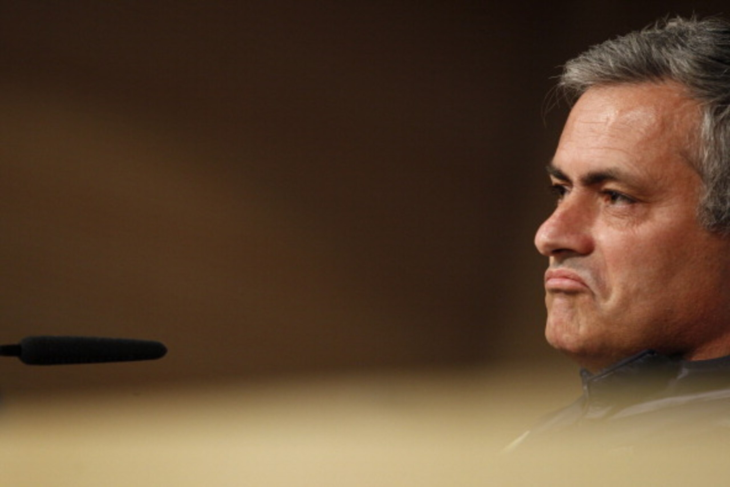 Real Madrid's Portuguese coach Jose Mourinho gestures during a press conference on November 30, 2012 in Madrid on the eve of the Spanish League football match against Atletico Madrid. Atletico Madrid take on derby rivals Real Madrid this weekend aiming to Real Madrid's Portuguese coach Jose Mourinho gestures during a press conference on November 30, 2012 in Madrid on the eve of the Spanish League football match against Atletico Madrid. Atletico Madrid take on derby rivals Real Madrid this weekend aiming to