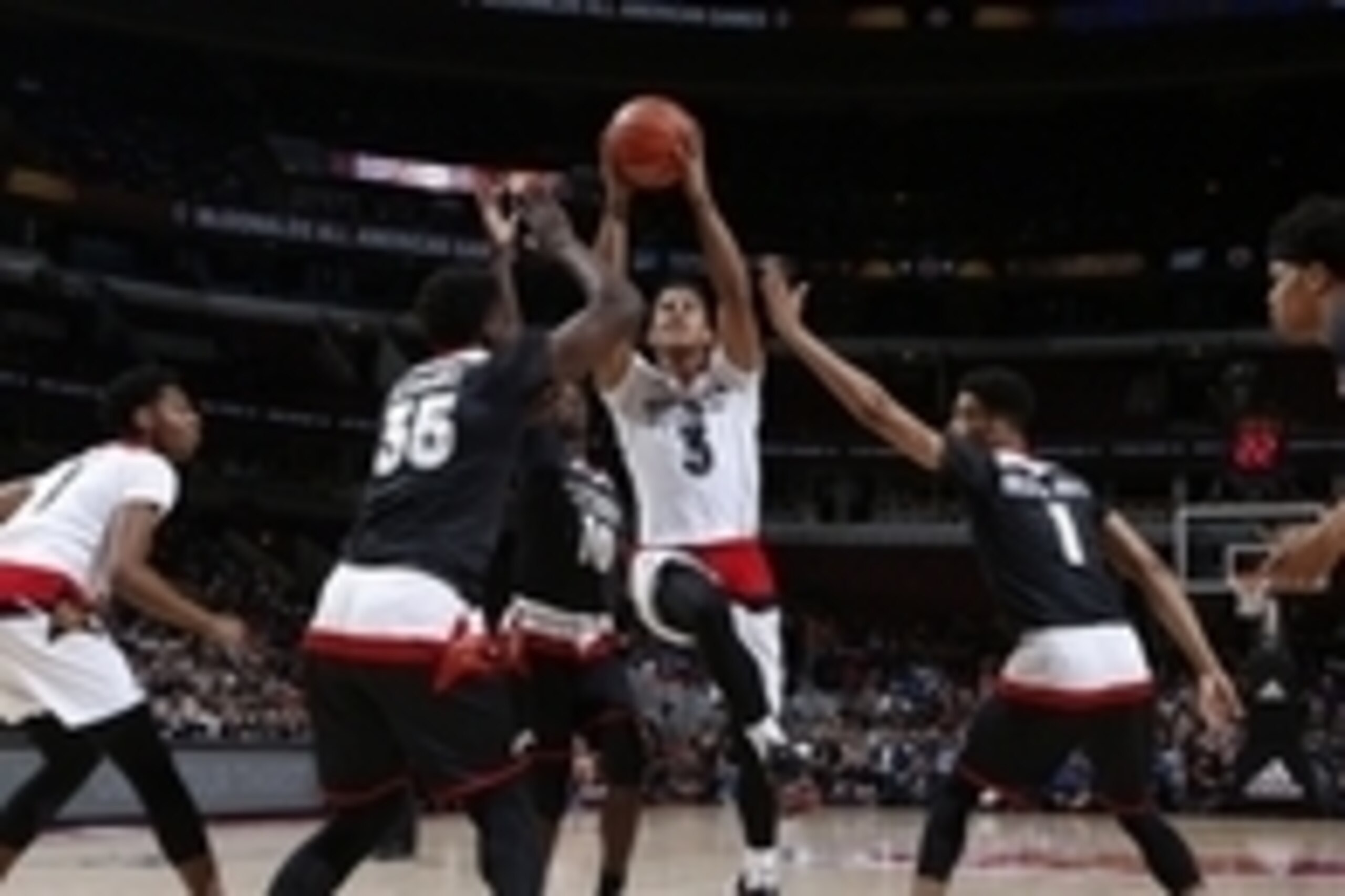 Mar 30, 2016; Chicago, IL, USA; McDonald's All-American West guard Frank Jackson (3) takes a shot during the McDonald's High School All-American Game at the United Center. Mandatory Credit: Brian Spurlock-USA TODAY Sports