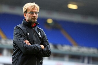 LONDON, ENGLAND - OCTOBER 17:  Jurgen Klopp manager of Liverpool during the Barclays Premier League match between Tottenham Hotspur and Liverpool at White Hart Lane on October 17, 2015 in London, England.  (Photo by Catherine Ivill - AMA/Getty Images)