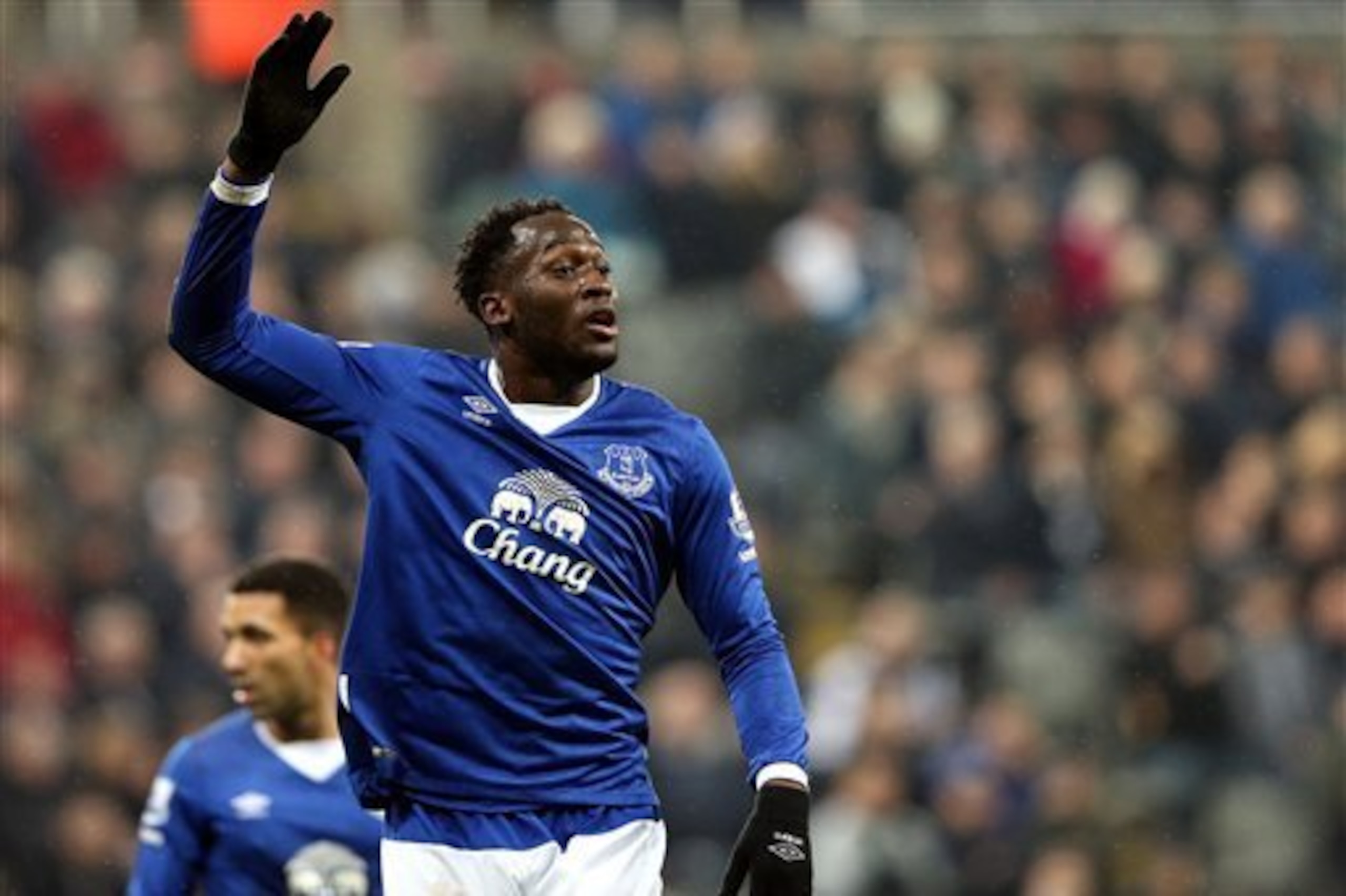 Lukaku in action for the Toffees.