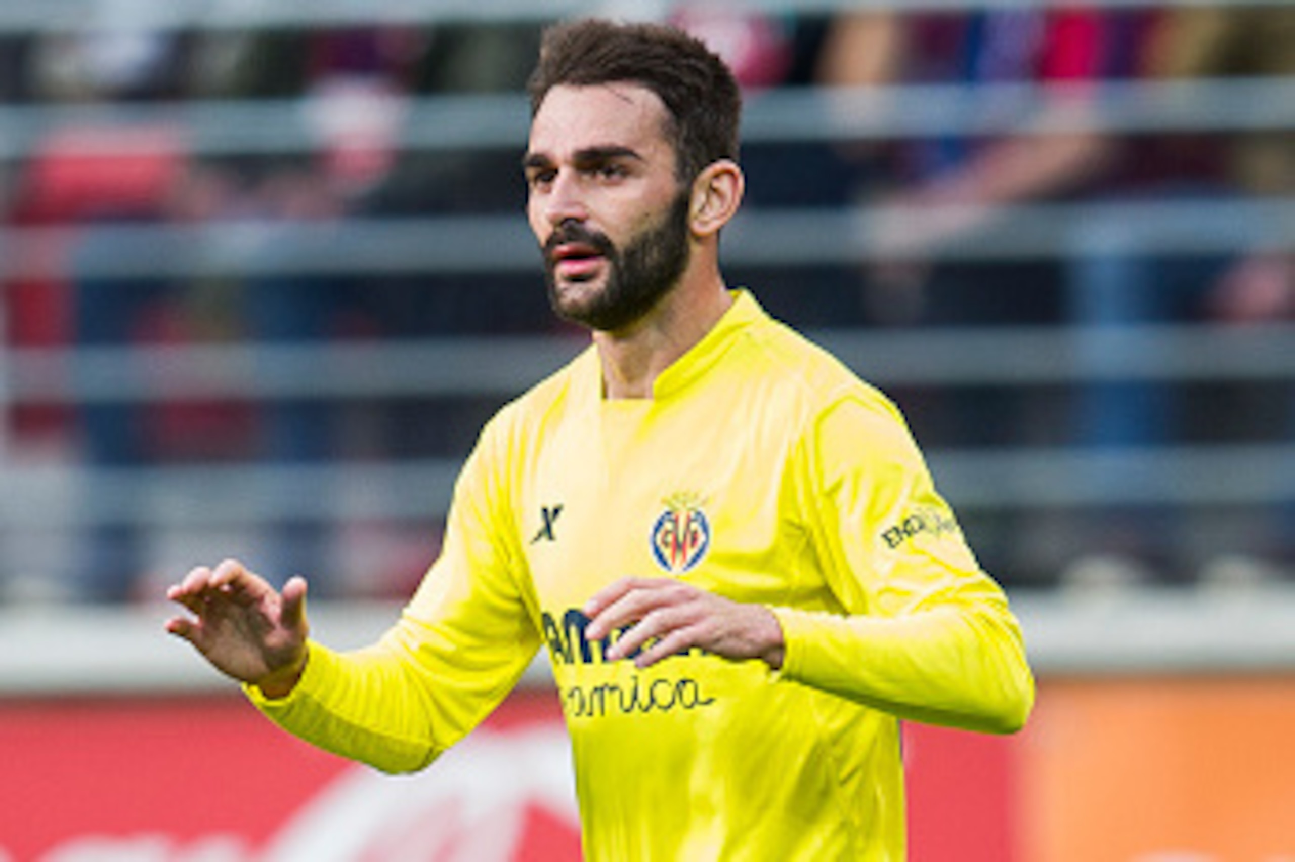 EIBAR, SPAIN - APRIL 03:  Adrian Lopez of Villarreal CF celebrates after scoring goal during the La Liga match between SD Eibar and Villarreal CF at Ipurua Municipal Stadium on April 3, 2016 in Eibar, Spain.  (Photo by Juan Manuel Serrano Arce/Getty Image