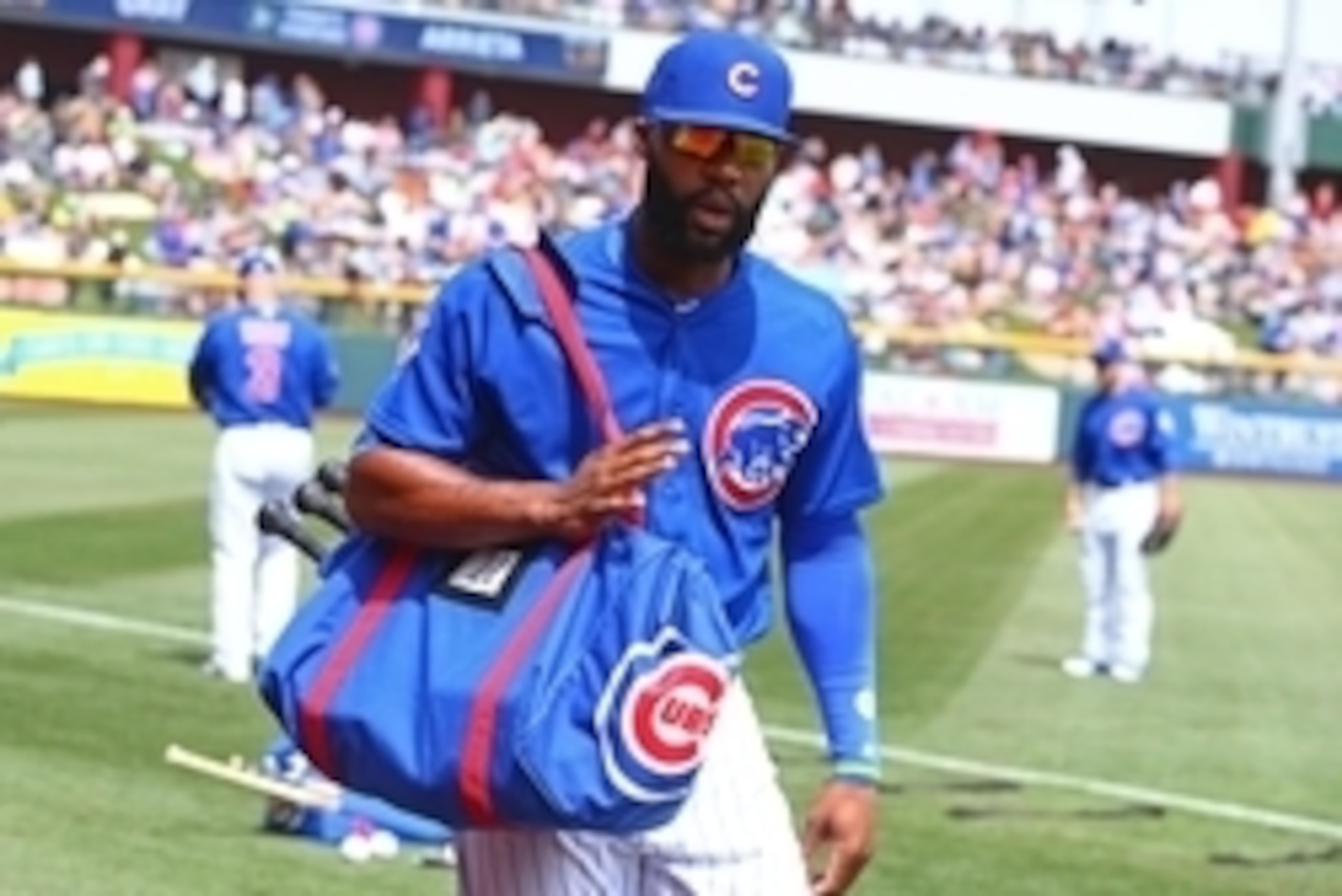 Mar 29, 2016; Mesa, AZ, USA; Chicago Cubs outfielder Jason Heyward against the Oakland Athletics during a spring training game at Sloan Park. Mandatory Credit: Mark J. Rebilas-USA TODAY Sports