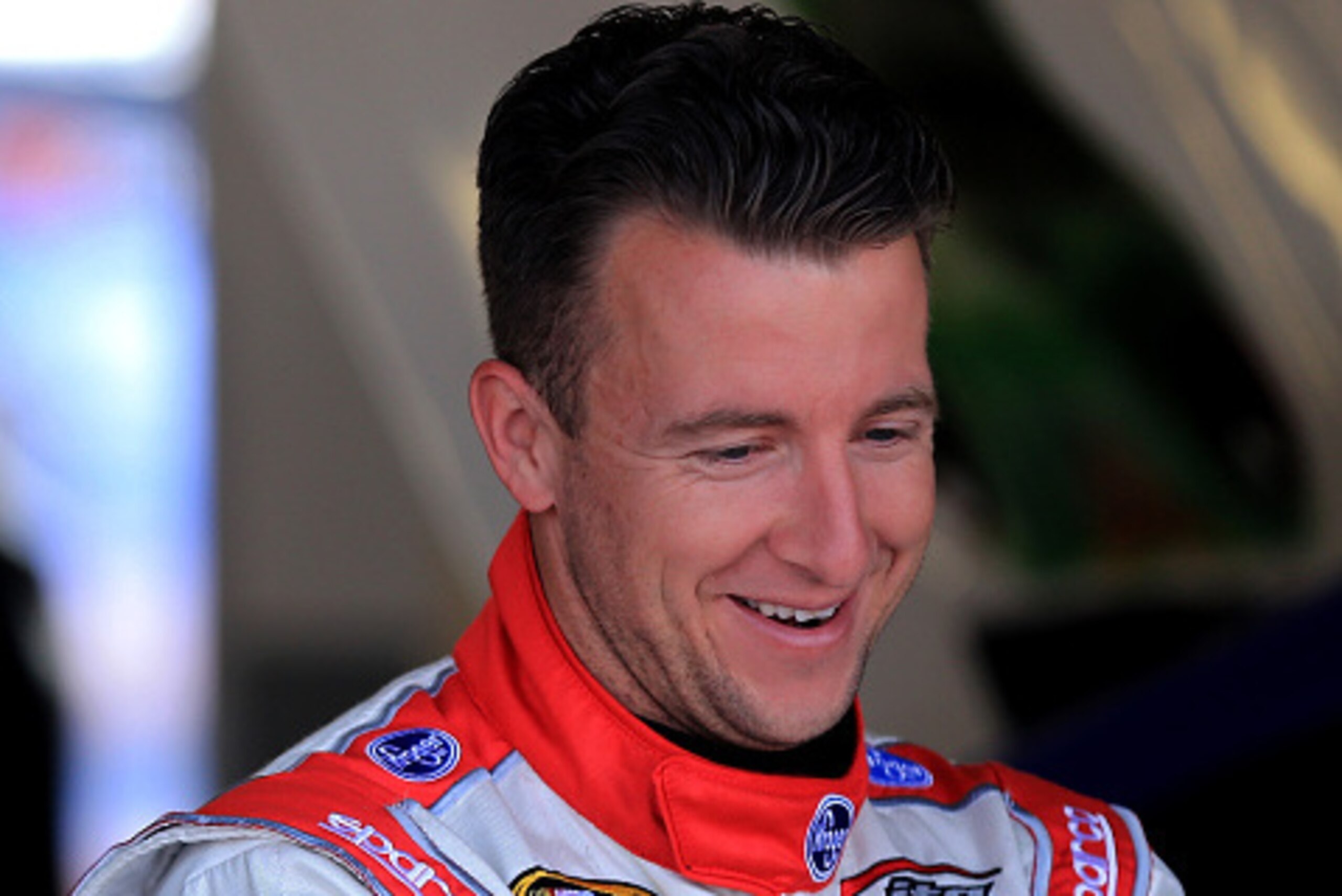 DAYTONA BEACH, FL - FEBRUARY 19: AJ Allmendinger, driver of the #47 Kroger/Scott Products Chevrolet, stands in the garage area during practice for the NASCAR Sprint Cup Series Daytona 500 at Daytona International Speedway on February 19, 2016 in Daytona DAYTONA BEACH, FL - FEBRUARY 19: AJ Allmendinger, driver of the #47 Kroger/Scott Products Chevrolet, stands in the garage area during practice for the NASCAR Sprint Cup Series Daytona 500 at Daytona International Speedway on February 19, 2016 in Daytona