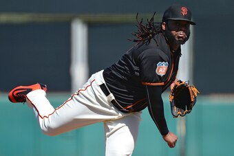 SCOTTSDALE, AZ - MARCH 09:  Starting pitcher Johnny Cueto #47 of the San Francisco Giants delivers a pitch in the second inning against the Colorado Rockies during the spring training game at Scottsdale Stadium on March 9, 2016 in Scottsdale, Arizona.  (P