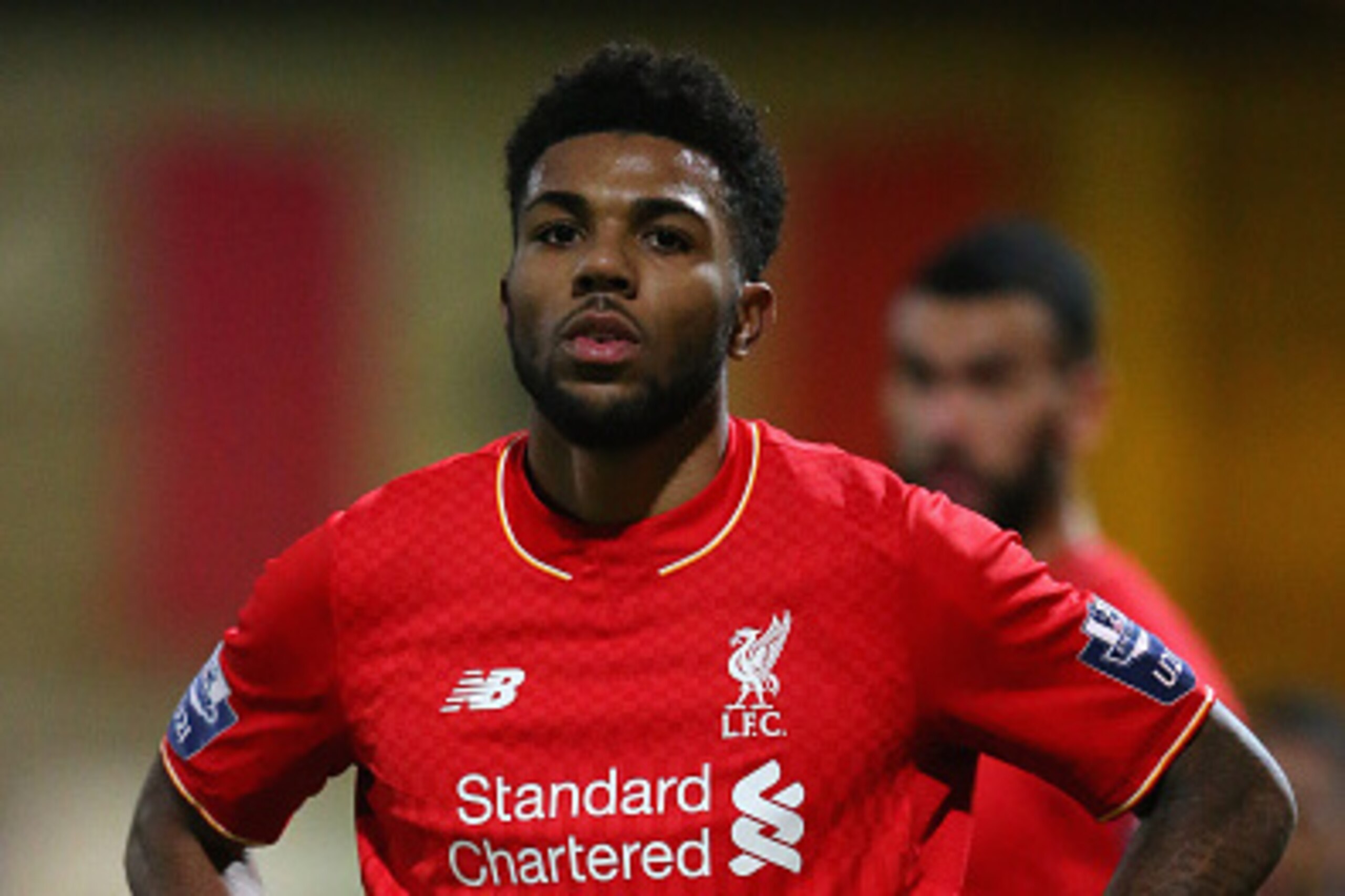 CHESTER, ENGLAND - JANUARY 25:  Jerome Sinclair of Liverpool U21 during the Barclays U21 Premier League match between Liverpool U21 and Tottenham Hotspur U21 at Lookers Vauxhall Stadium on January 25, 2016 in Chester, England.  (Photo by Alex Livesey/Gett