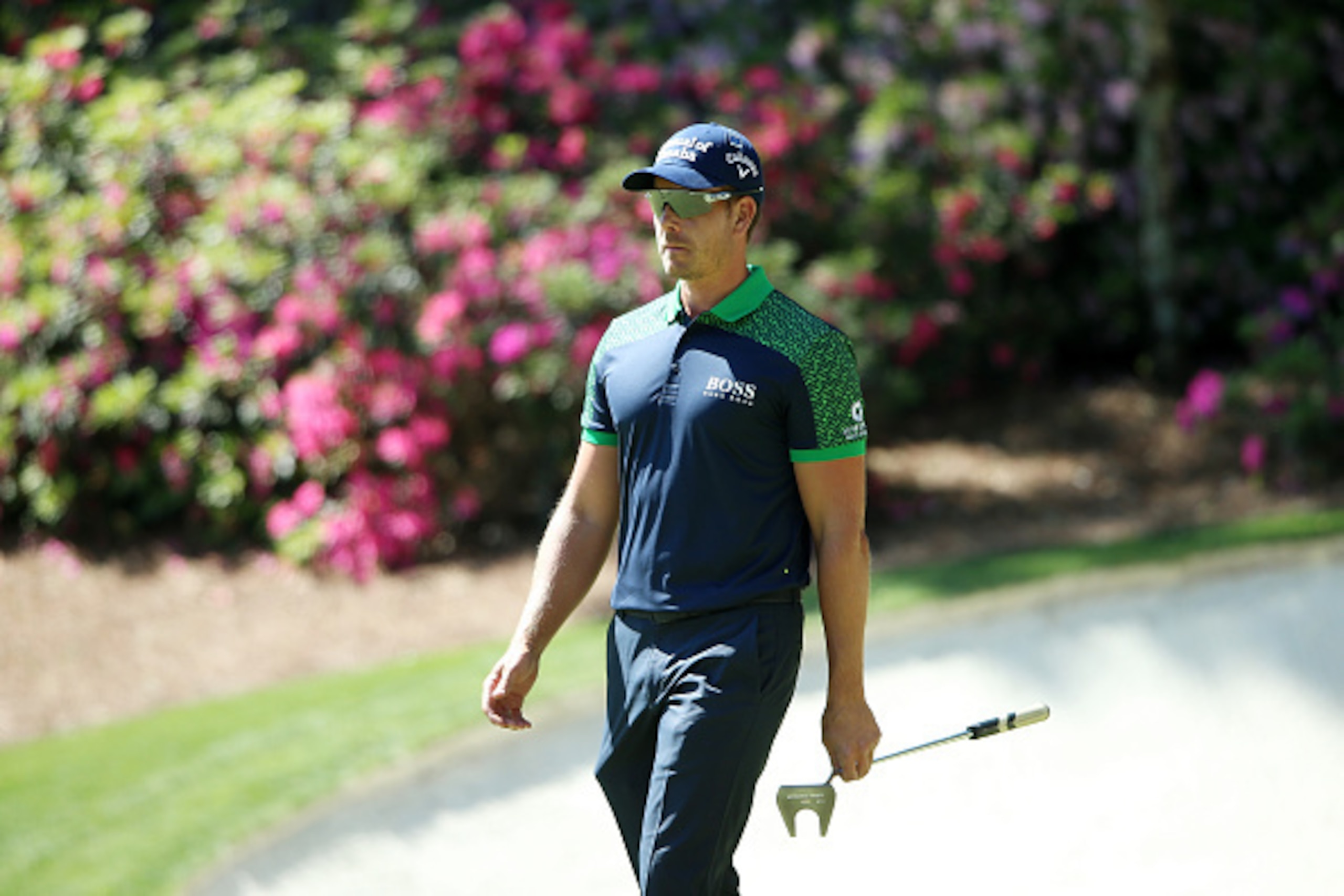 AUGUSTA, GEORGIA - APRIL 05:  Henrik Stenson of Sweden walks on the green with his putter during a practice round prior to the start of the 2016 Masters Tournament at Augusta National Golf Club on April 5, 2016 in Augusta, Georgia.  (Photo by Andrew Redin