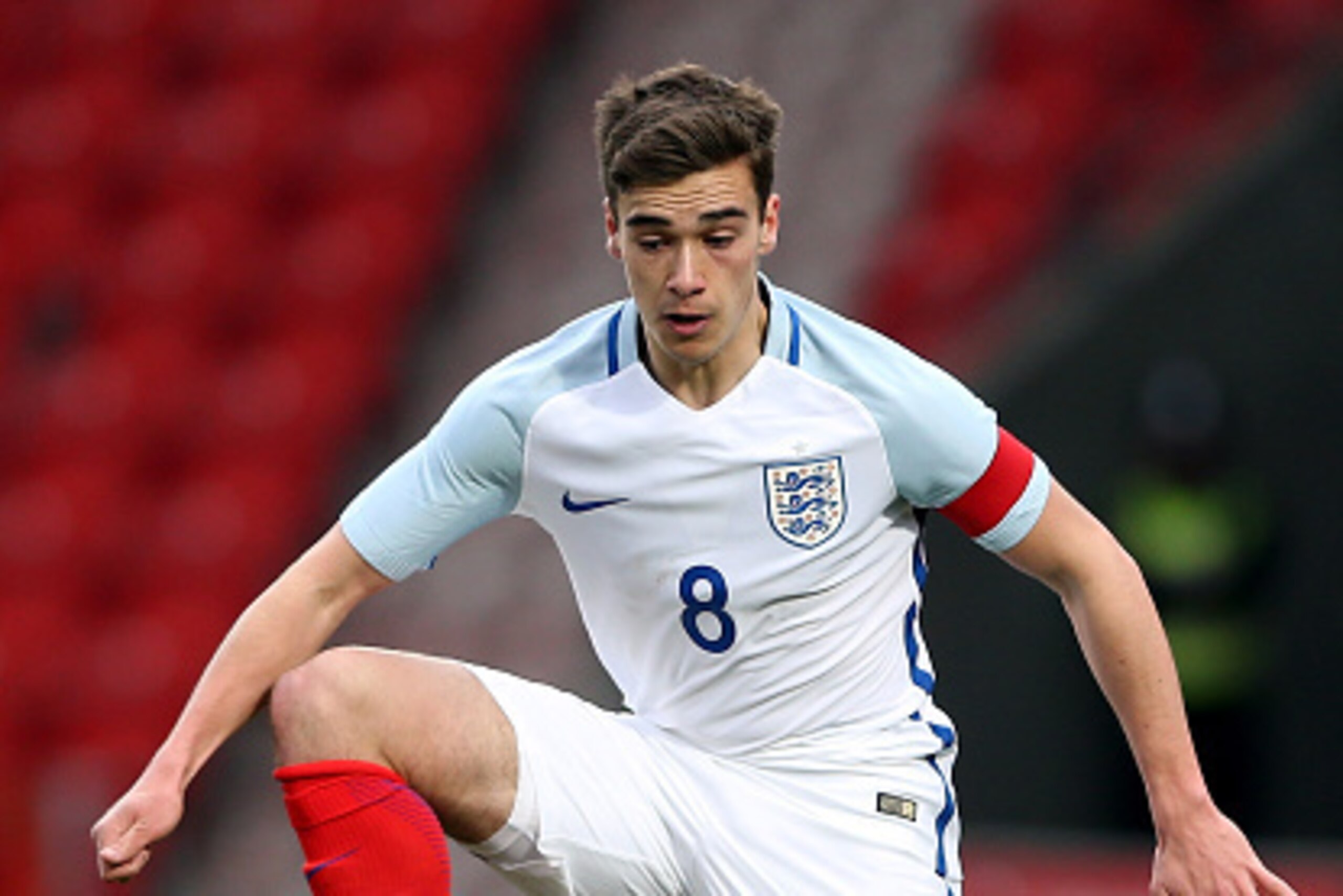 DONCASTER, ENGLAND - MARCH 27:  Harry Winks of England during the U20 International Friendly match between England and Canada at the Keepmoat Stadium on March 27, 2016 in Doncaster, England.  (Photo by Nigel Roddis/Getty Images)