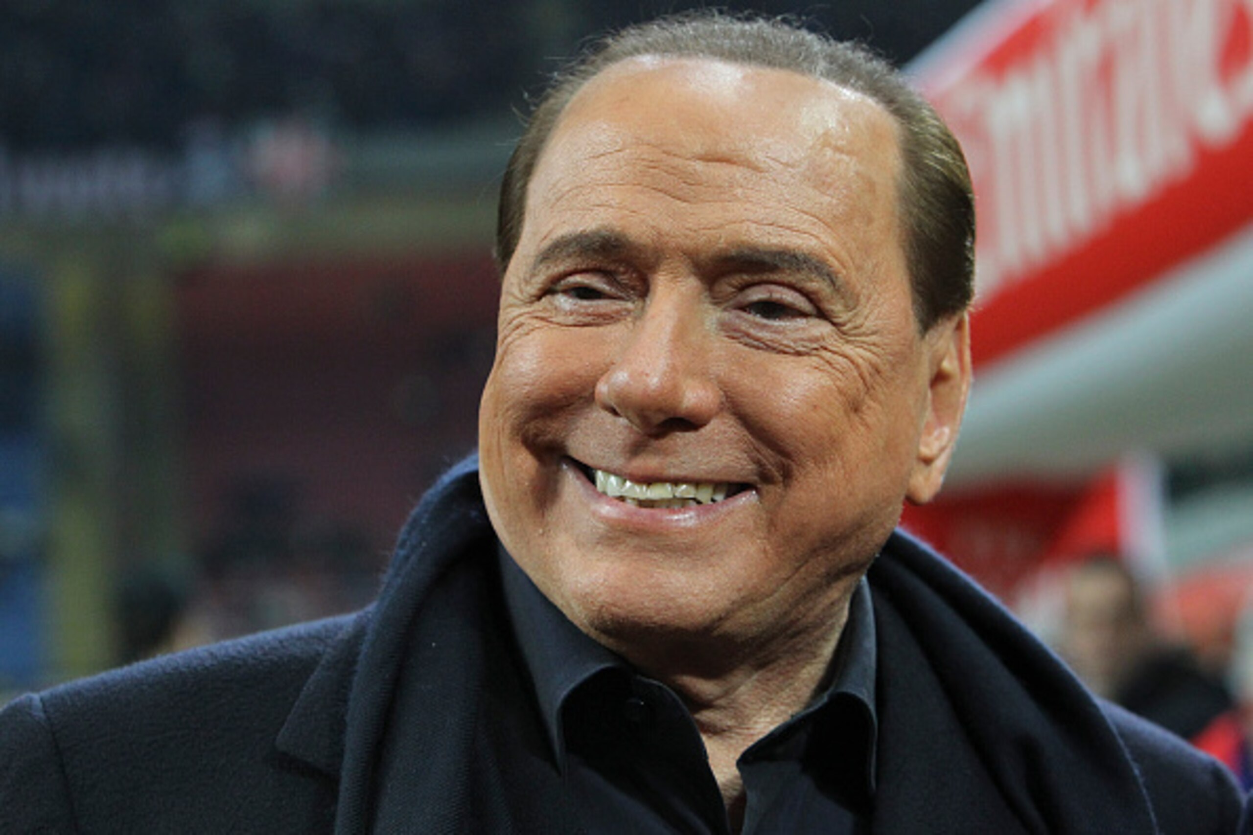 MILAN, ITALY - MARCH 20:  AC Milan president Silvio Berlusconi looks on before the Serie A match between AC Milan and SS Lazio at Stadio Giuseppe Meazza on March 20, 2016 in Milan, Italy.  (Photo by Marco Luzzani/Getty Images)