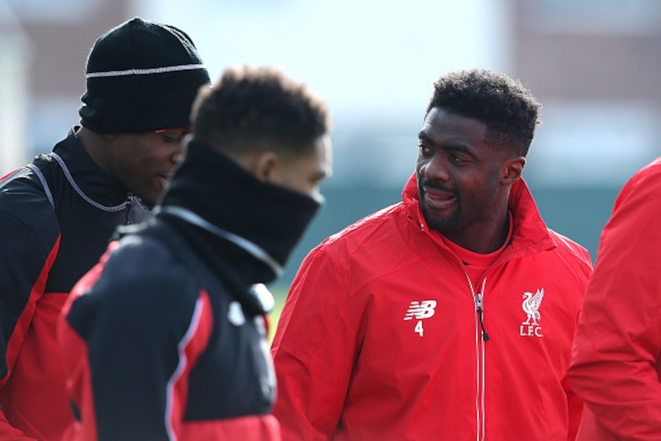 LIVERPOOL, ENGLAND - FEBRUARY 26:  Kolo Toure looks on during a training session ahead of their Capital One Cup final match against Manchester City at Melwood Training Ground on February 26, 2016 in Liverpool, United Kingdom.  (Photo by Jan Kruger/Getty I