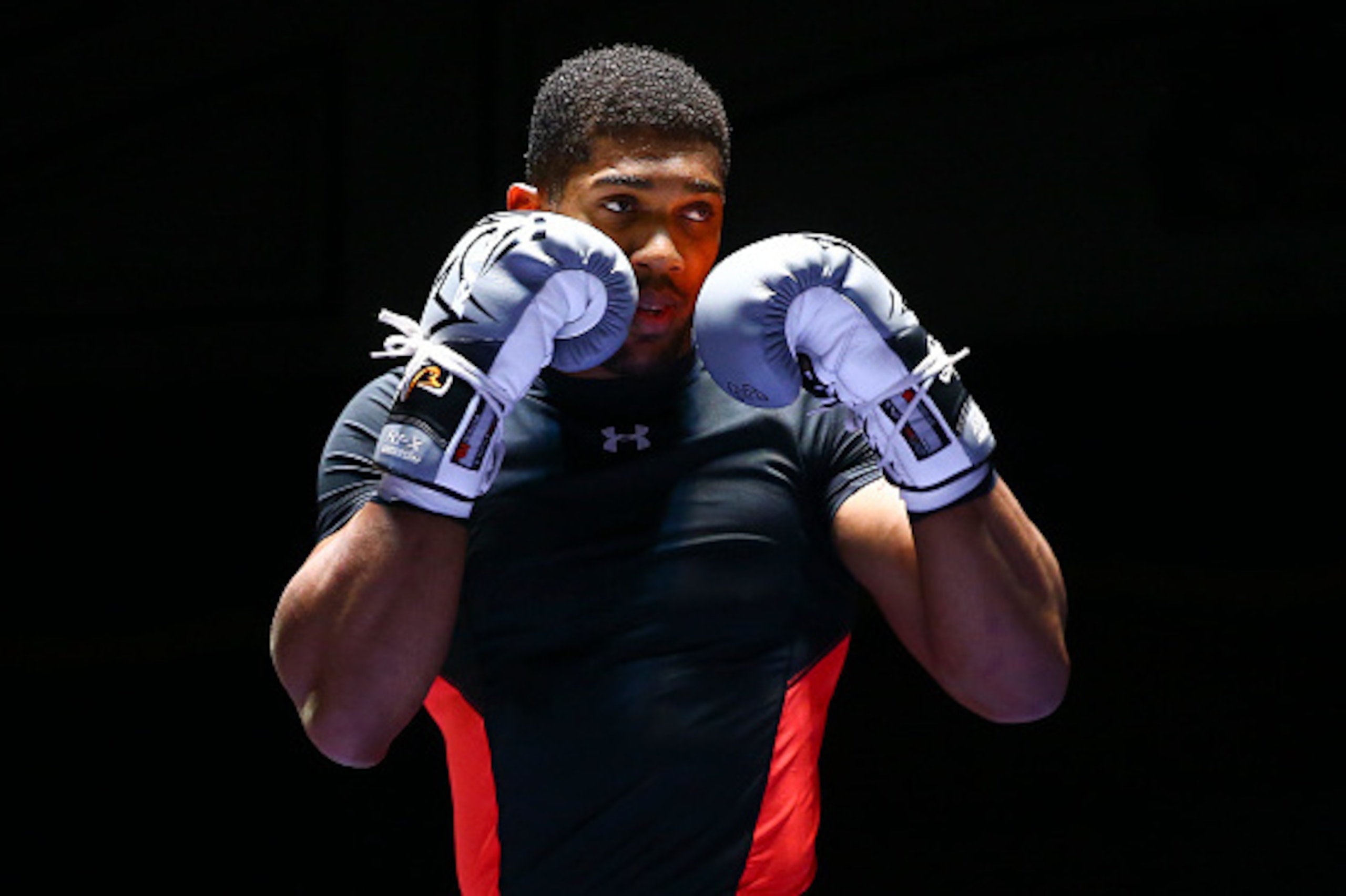 LONDON, ENGLAND - APRIL 04:  Anthony Joshua performs a public workout at York Hall on April 4, 2016 in London, England.  (Photo by Jordan Mansfield/Getty Images)
