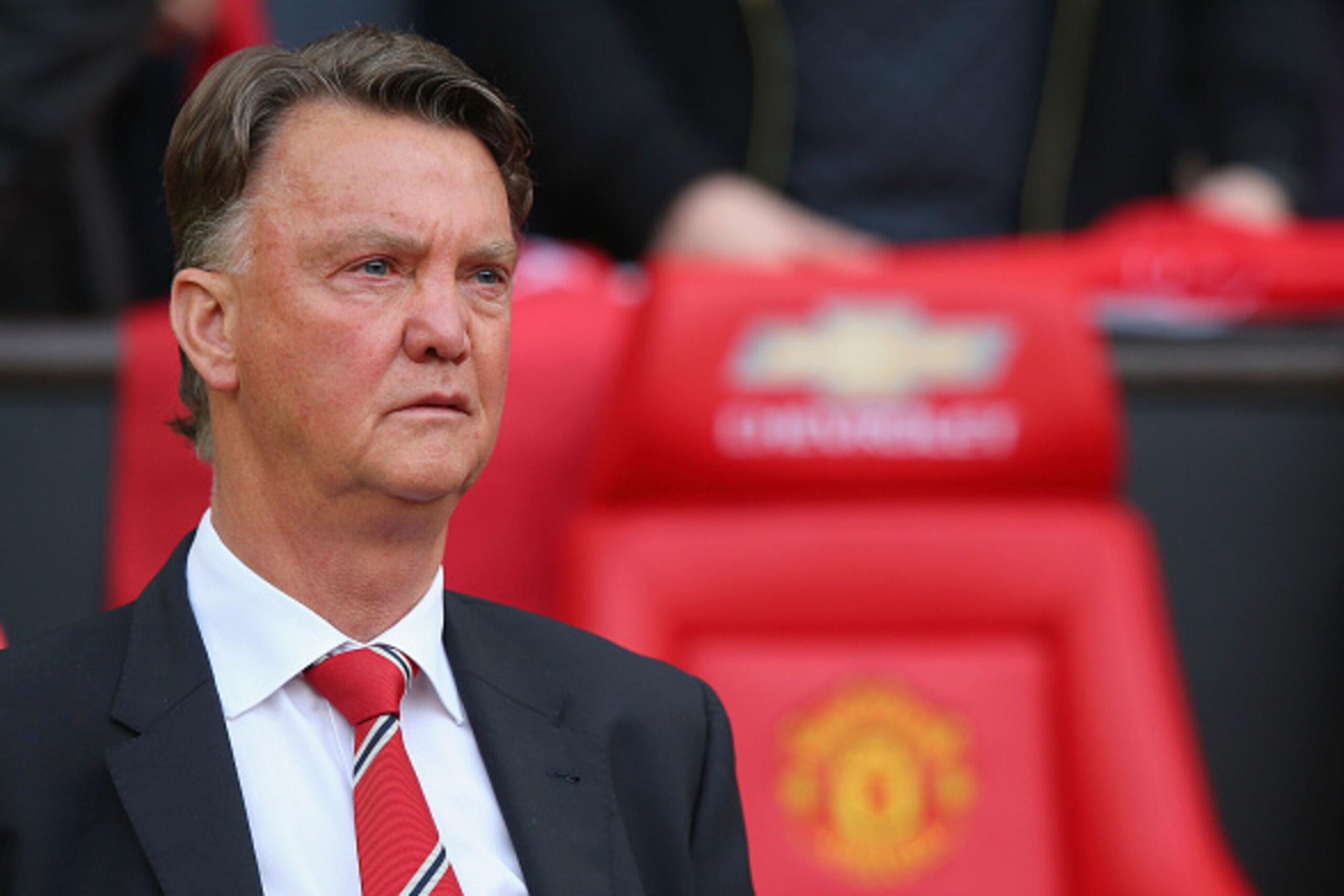 MANCHESTER, ENGLAND - APRIL 03: Louis van Gaal manager of Manchester United looks on prior to the Barclays Premier League match between Manchester United and Everton at Old Trafford on April 3, 2016 in Manchester, England. (Photo by Alex Livesey/Getty I MANCHESTER, ENGLAND - APRIL 03: Louis van Gaal manager of Manchester United looks on prior to the Barclays Premier League match between Manchester United and Everton at Old Trafford on April 3, 2016 in Manchester, England. (Photo by Alex Livesey/Getty I