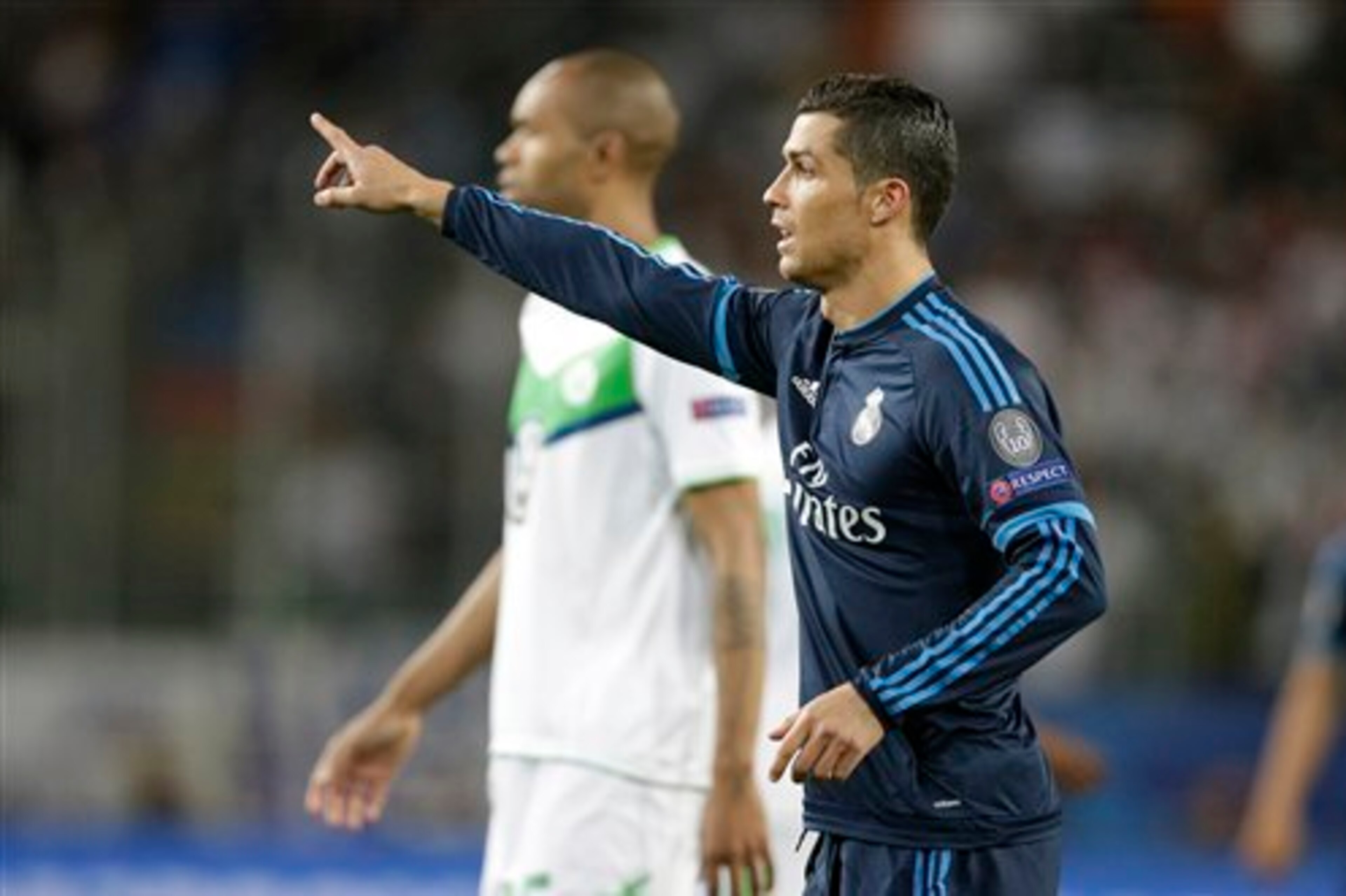 Cristiano Ronaldo cut a frustrated figure in Wolfsburg on Wednesday.
