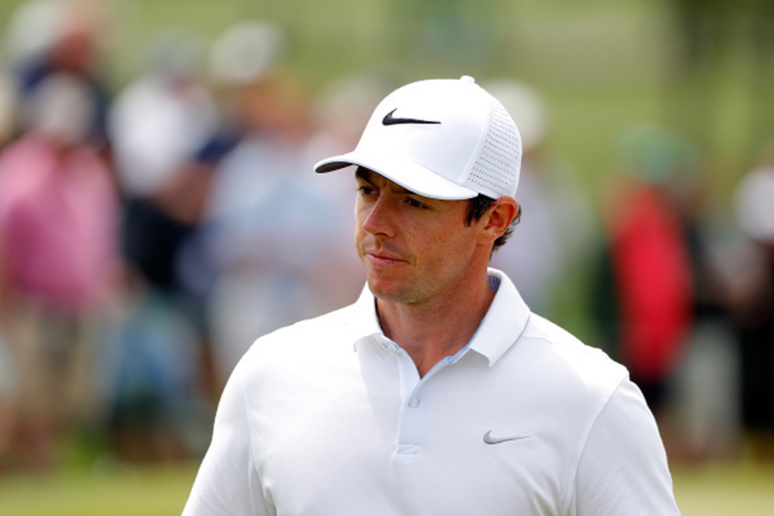AUGUSTA, GEORGIA - APRIL 06:  Rory McIlroy of Northern Ireland looks on during a practice round prior to the start of the 2016 Masters Tournament at Augusta National Golf Club on April 6, 2016 in Augusta, Georgia.  (Photo by Kevin C. Cox/Getty Images)