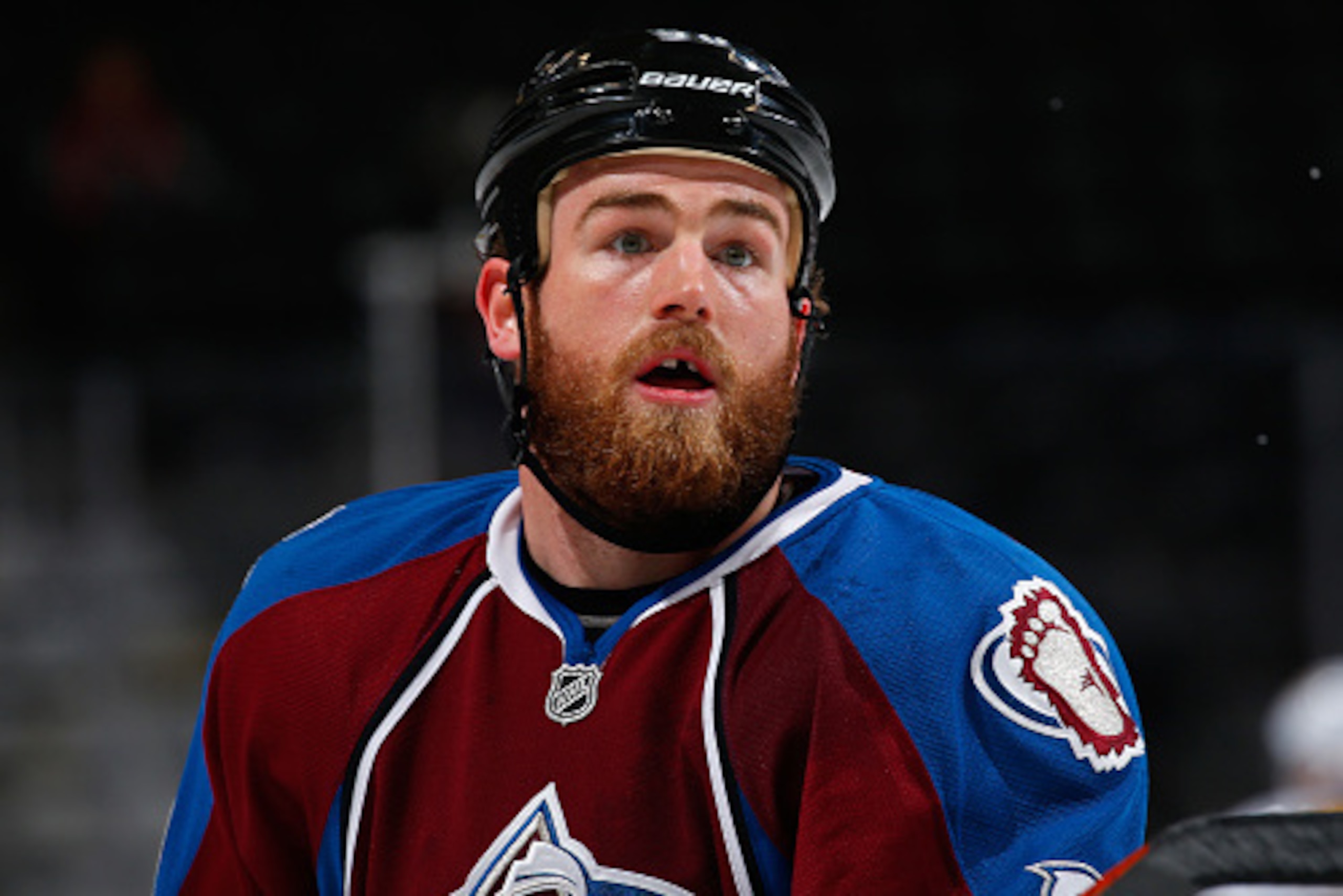DENVER, CO - APRIL 07:  Ryan O'Reilly #90 of the Colorado Avalanche warms up prior to facing the Nashville Predators at Pepsi Center on April 7, 2015 in Denver, Colorado. The Avalanche defeated the Predators 3-2.  (Photo by Doug Pensinger/Getty Images)