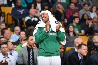 BOSTON, MA  - APRIL 6: Isaiah Thomas #4 of the Boston Celtics during the game against the New Orleans Pelicans on April 6, 2016 at TD Garden in Boston, Massachusetts. NOTE TO USER: User expressly acknowledges and agrees that, by downloading and or using t