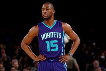 NEW YORK, NY - APRIL 6:  Kemba Walker #15 of the Charlotte Hornets during the game against the New York Knicks on April 6, 2016 at Madison Square Garden in New York City.  NOTE TO USER: User expressly acknowledges and agrees that, by downloading and or us