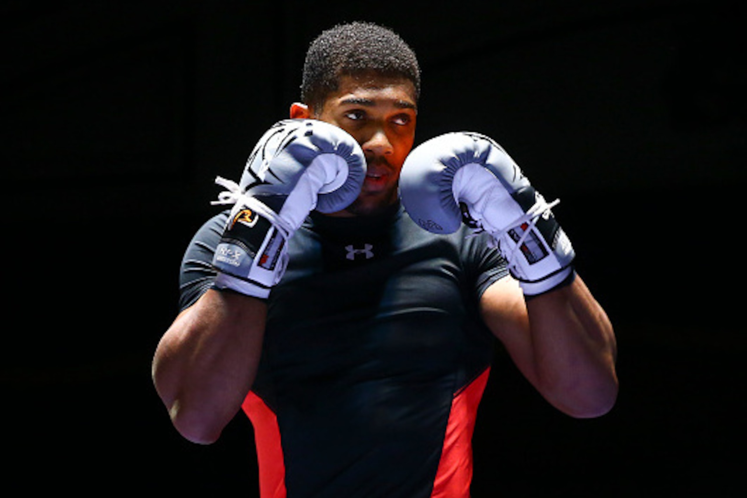 LONDON, ENGLAND - APRIL 04:  Anthony Joshua performs a public workout at York Hall on April 4, 2016 in London, England.  (Photo by Jordan Mansfield/Getty Images)