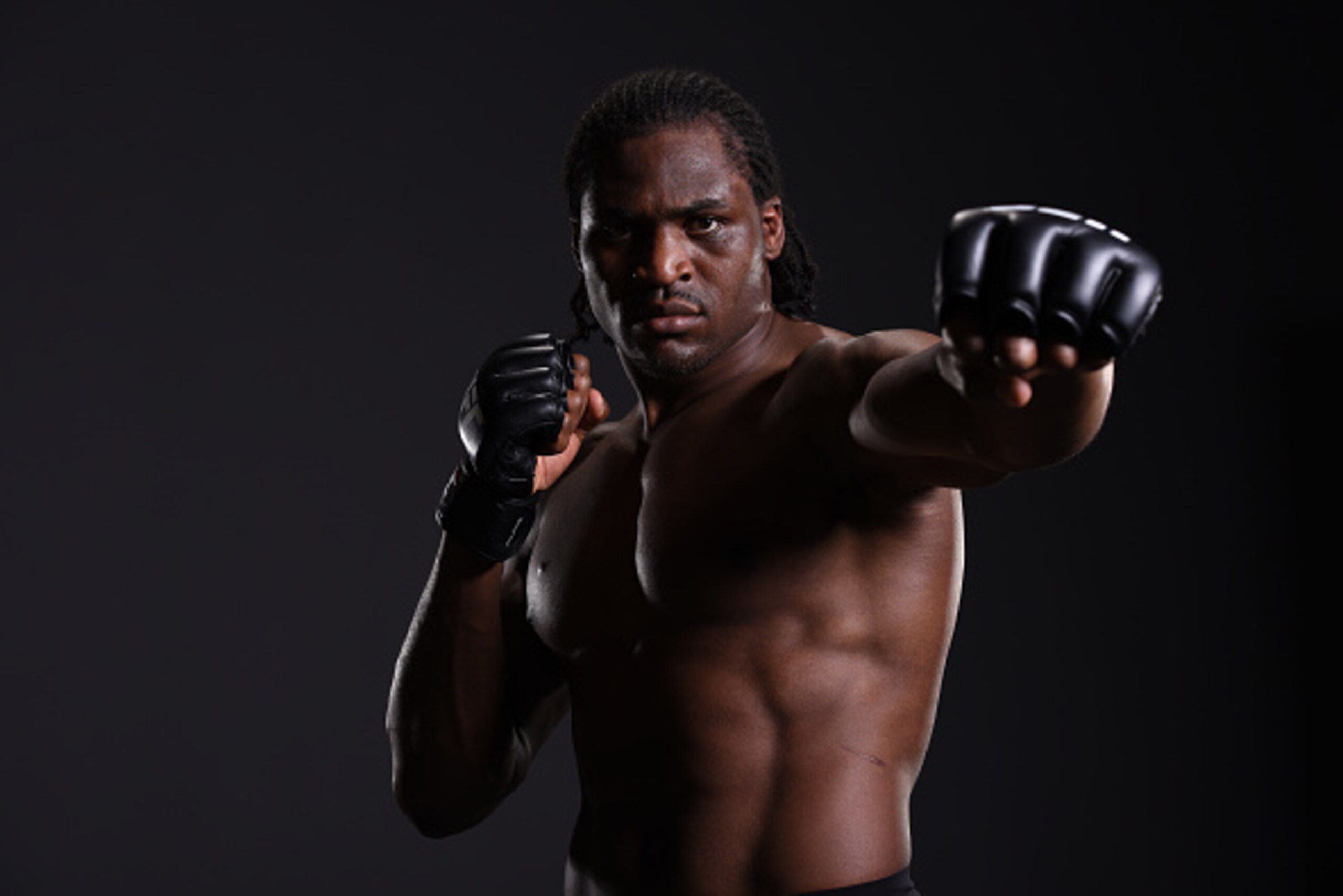 ORLANDO, FL - DECEMBER 19: Francis Ngannou poses for a post fight portrait backstage during the UFC Fight Night event at the Amway Center on December 19, 2015 in Orlando, Florida. (Photo by Mike Roach/Zuffa LLC/Zuffa LLC via Getty Images) ORLANDO, FL - DECEMBER 19: Francis Ngannou poses for a post fight portrait backstage during the UFC Fight Night event at the Amway Center on December 19, 2015 in Orlando, Florida. (Photo by Mike Roach/Zuffa LLC/Zuffa LLC via Getty Images)