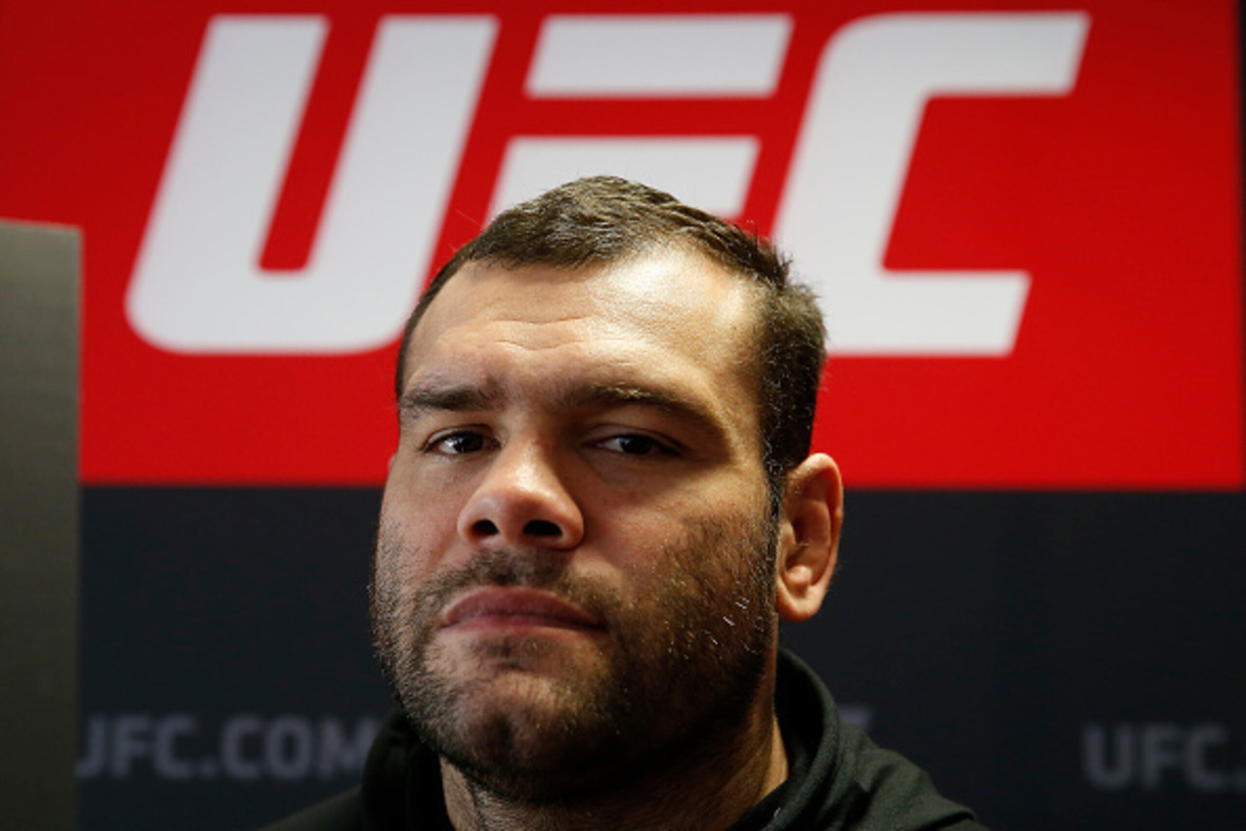 ZAGREB, CROATIA - APRIL 07: Gabriel Gonzaga speaks to the media during the Ultimate Media Day at the Arena Zagreb on April 7, 2016 in Zagreb, Croatia. (Photo by Srdjan Stevanovic/Zuffa LLC/Zuffa LLC via Getty Images) ZAGREB, CROATIA - APRIL 07: Gabriel Gonzaga speaks to the media during the Ultimate Media Day at the Arena Zagreb on April 7, 2016 in Zagreb, Croatia. (Photo by Srdjan Stevanovic/Zuffa LLC/Zuffa LLC via Getty Images)