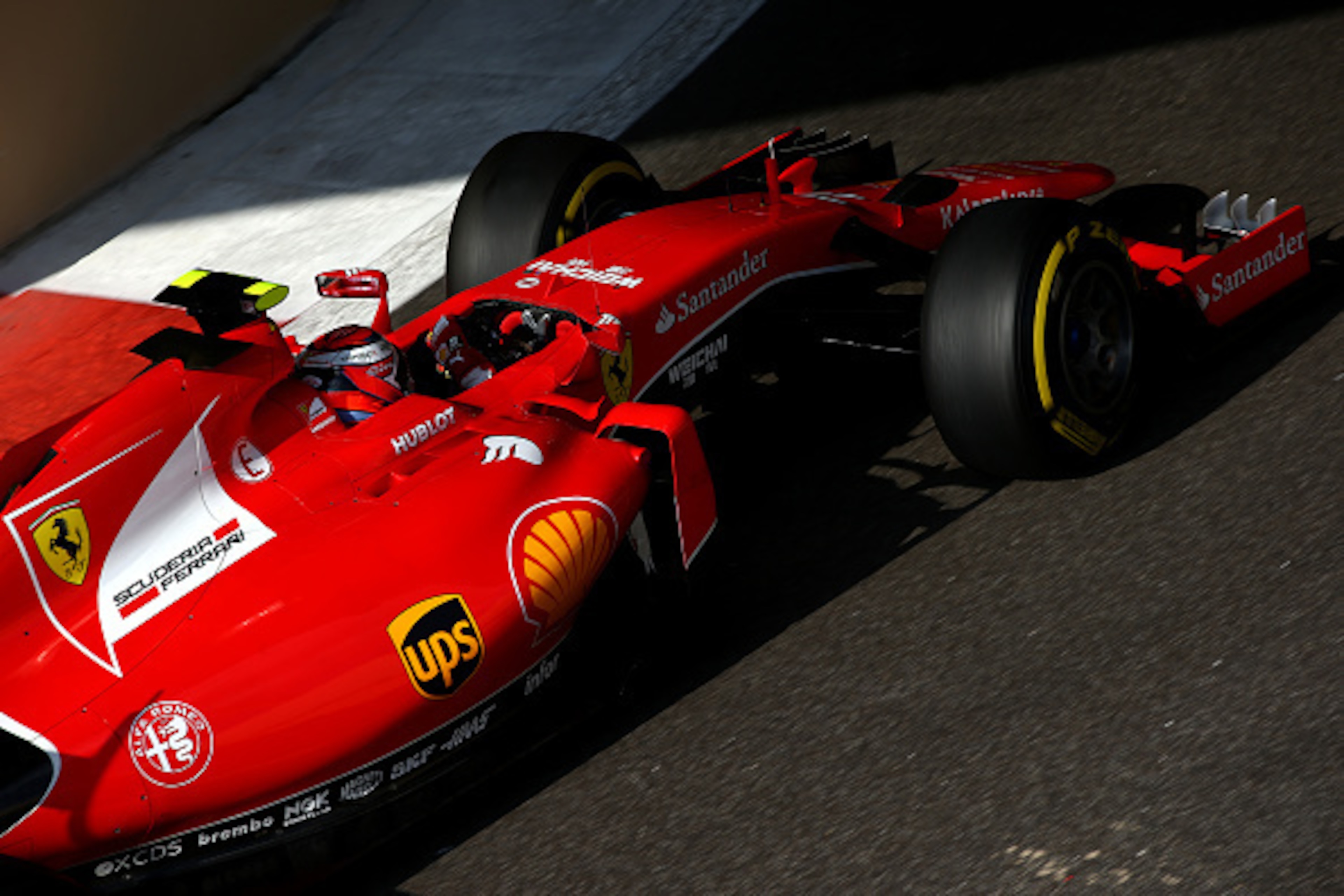 ABU DHABI, UNITED ARAB EMIRATES - NOVEMBER 28:  Kimi Raikkonen of Finland and Ferrari drives during final practice for the Abu Dhabi Formula One Grand Prix at Yas Marina Circuit on November 28, 2015 in Abu Dhabi, United Arab Emirates.  (Photo by Mark Thom