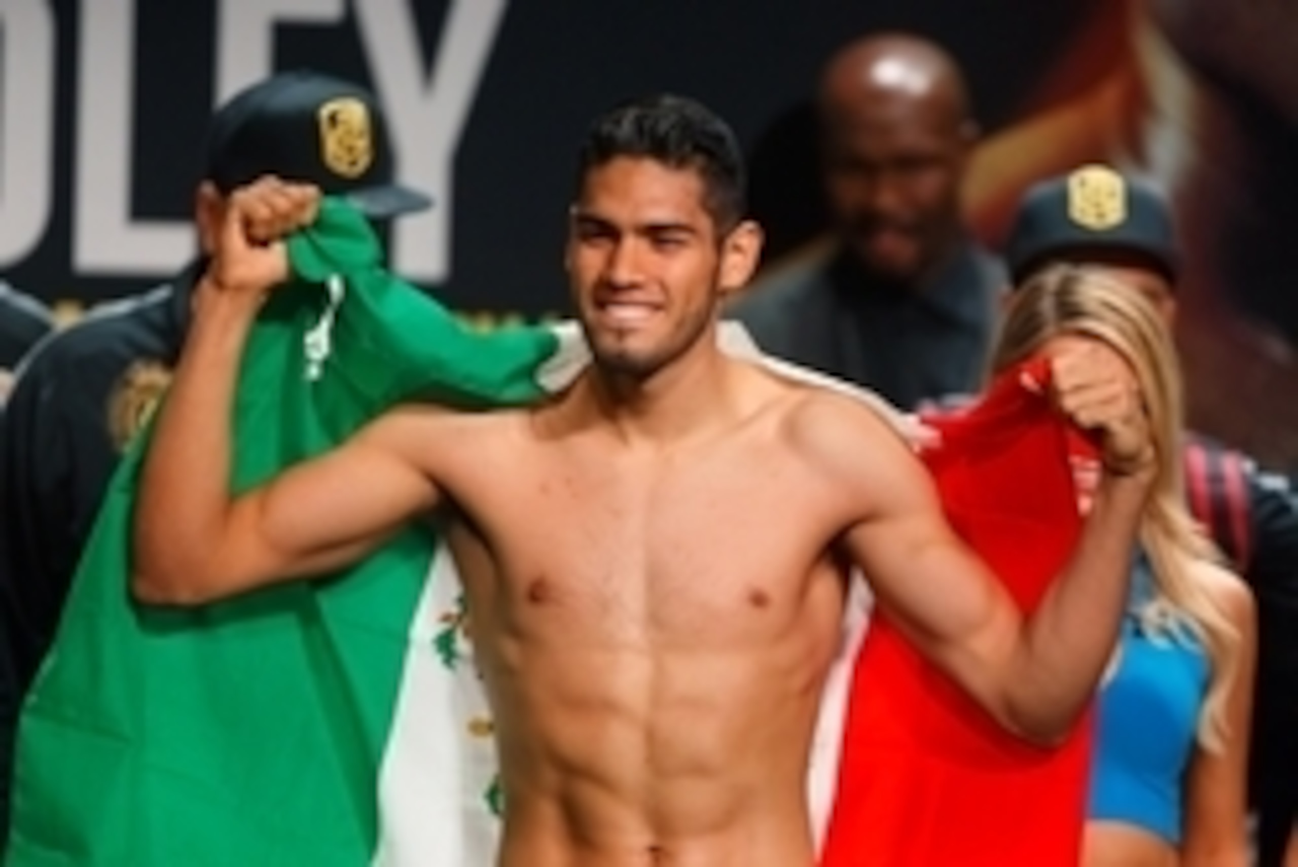 Apr 8, 2016; Las Vegas, NV, USA; Gilberto Ramirez during weigh ins prior to a boxing match at MGM Grand Garden Arena. Mandatory Credit: Mark J. Rebilas-USA TODAY Sports