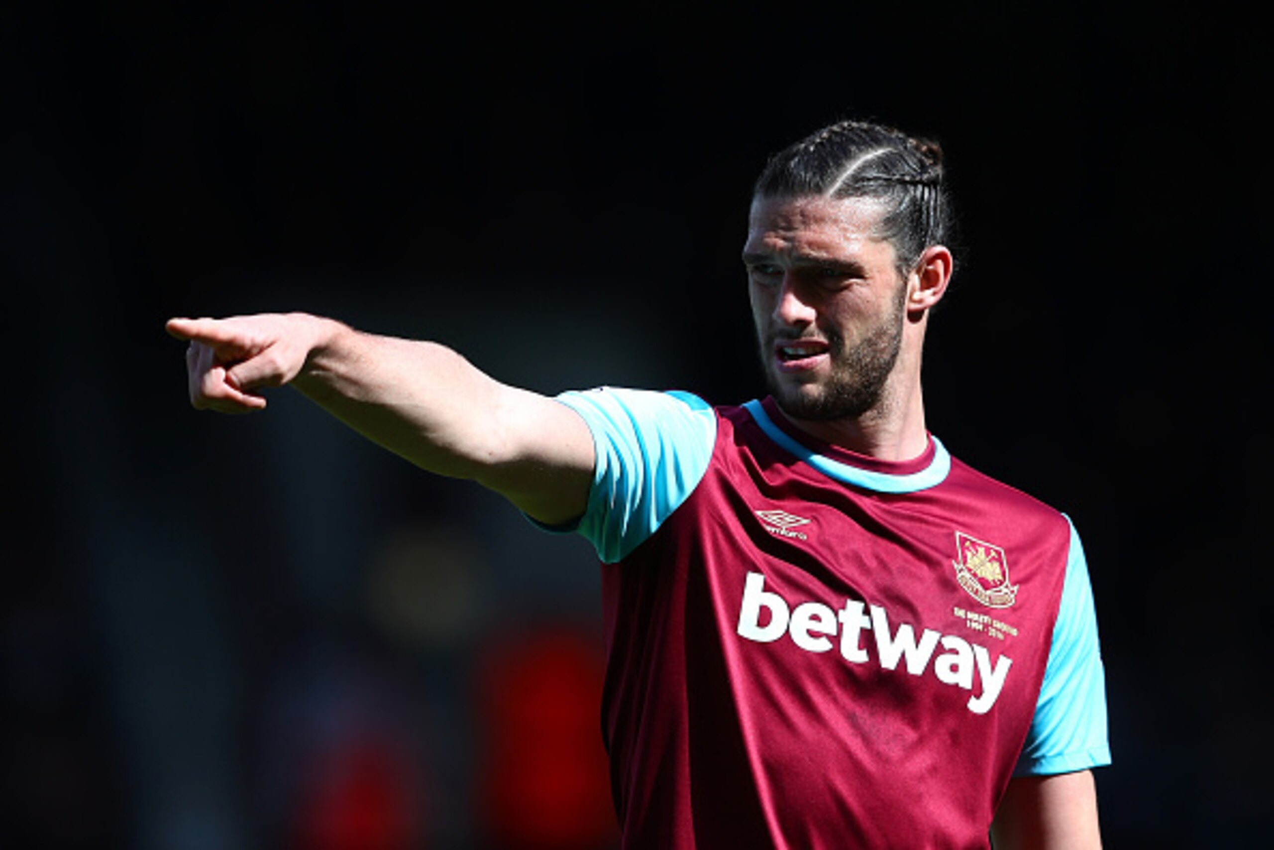 LONDON, UNITED KINGDOM - APRIL 09: Andy Carroll of West Ham United is seen during the Barclays Premier League match between West Ham United and Arsenal at the Boleyn Ground on April 9, 2016 in London, England.  (Photo by Clive Rose/Getty Images)