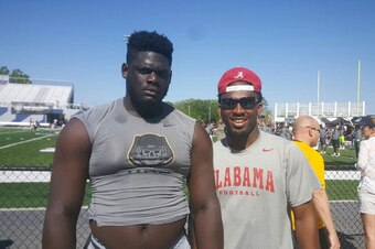Future Alabama teammates: 2017 offensive lineman commit Alex Leatherwood and 2016 cornerback signee Shyheim Carter.
