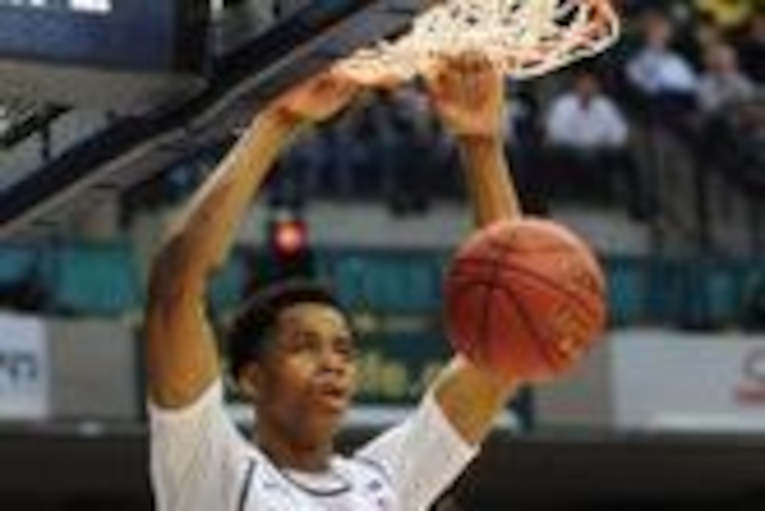 Mar 12, 2016; Indianapolis, IN, USA; Michigan State Spartans forward Deyonta Davis (23) dunks the ball against the Michigan State Spartans in the second half during the Big Ten Conference tournament at Bankers Life Fieldhouse. Mandatory Credit: Thomas J. 