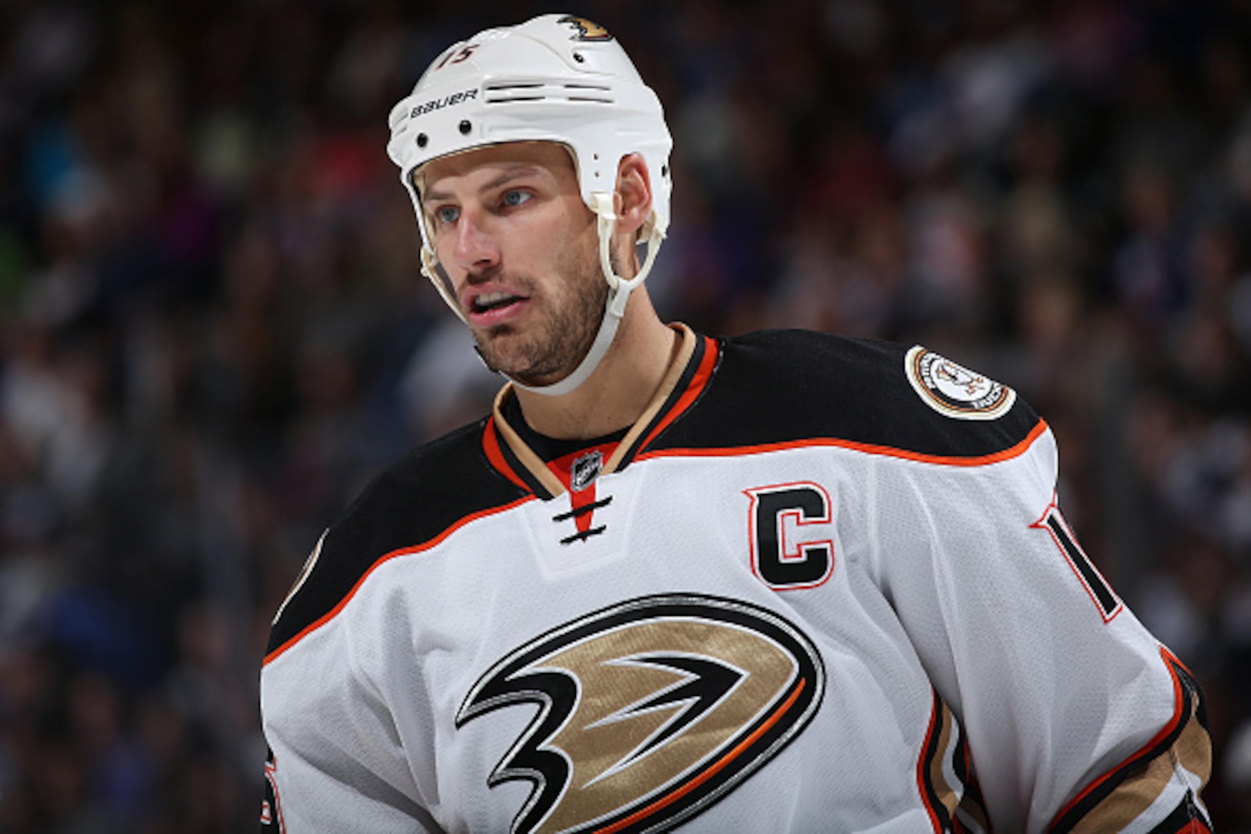 DENVER, CO - APRIL 09: Ryan Getzlaf #15 of the Anaheim Ducks awaits a face off against the Colorado Avalanche at Pepsi Center on April 9, 2016 in Denver, Colorado. the Ducks defeated the Avalanche 5-3. (Photo by Doug Pensinger/Getty Images) DENVER, CO - APRIL 09: Ryan Getzlaf #15 of the Anaheim Ducks awaits a face off against the Colorado Avalanche at Pepsi Center on April 9, 2016 in Denver, Colorado. the Ducks defeated the Avalanche 5-3. (Photo by Doug Pensinger/Getty Images)