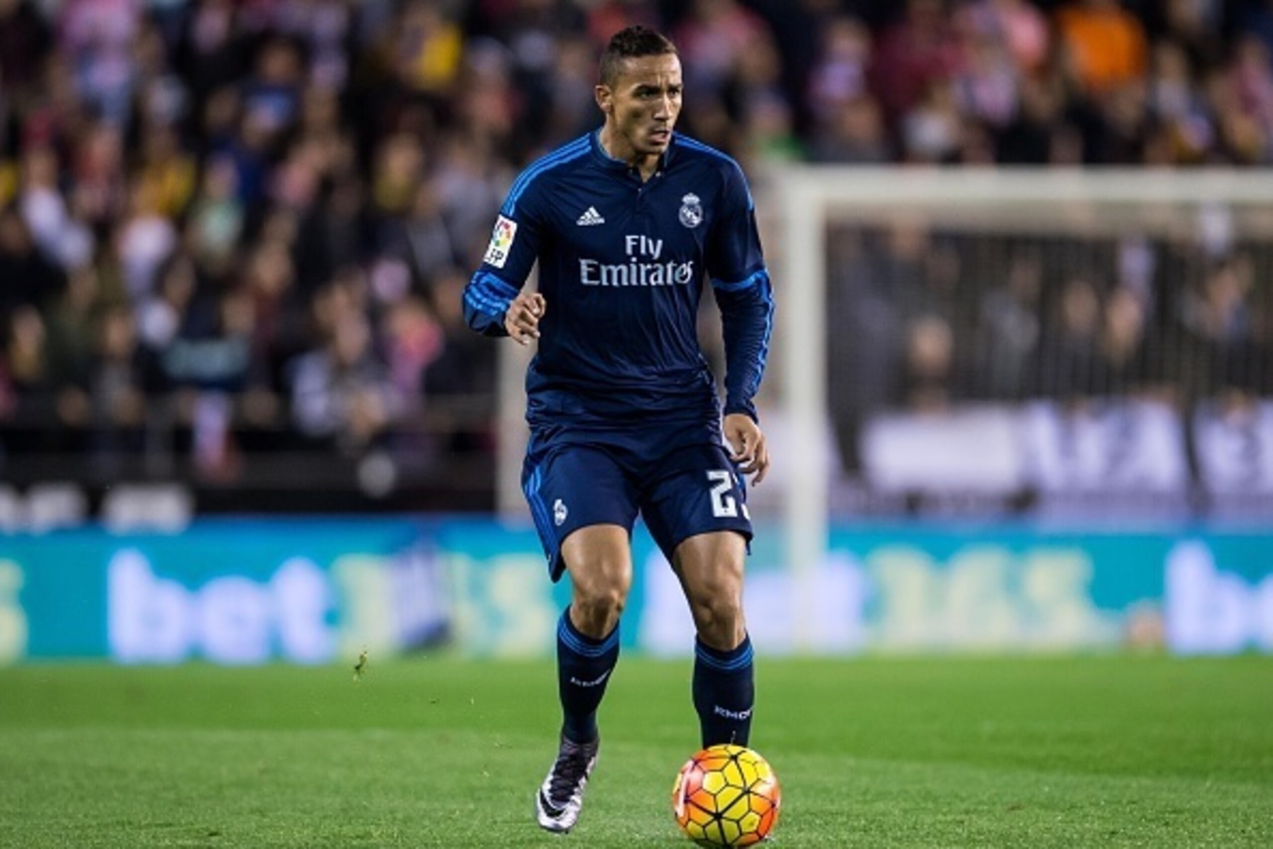 VALENCIA, SPAIN - JANUARY 03:  Danilo da Silva of Real Madrid CF in action during the Valencia CF vs Real Madrid CF as part of the Liga BBVA 2015-2016  at Estadi de Mestalla on January 3, 2016 in Valencia, Spain.  (Photo by Aitor Colomer/Power Sport Image