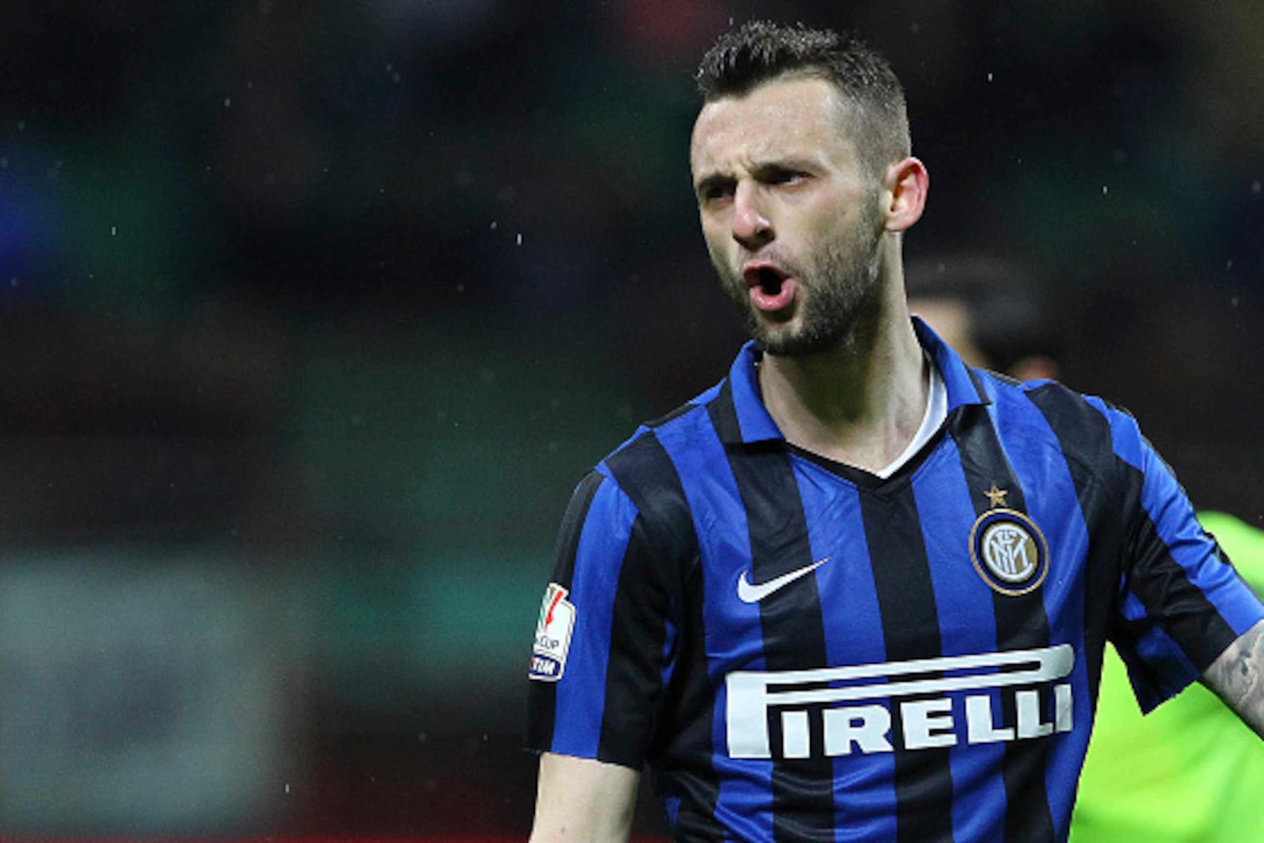 MILAN, ITALY - MARCH 02:  Marcelo Brozovic of FC Internazionale Milano shouts during the TIM Cup match between FC Internazionale Milano and Juventus FC at Stadio Giuseppe Meazza on March 2, 2016 in Milan, Italy.  (Photo by Marco Luzzani/Getty Images)