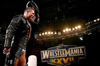 The Miz with WWE world title in 2011.