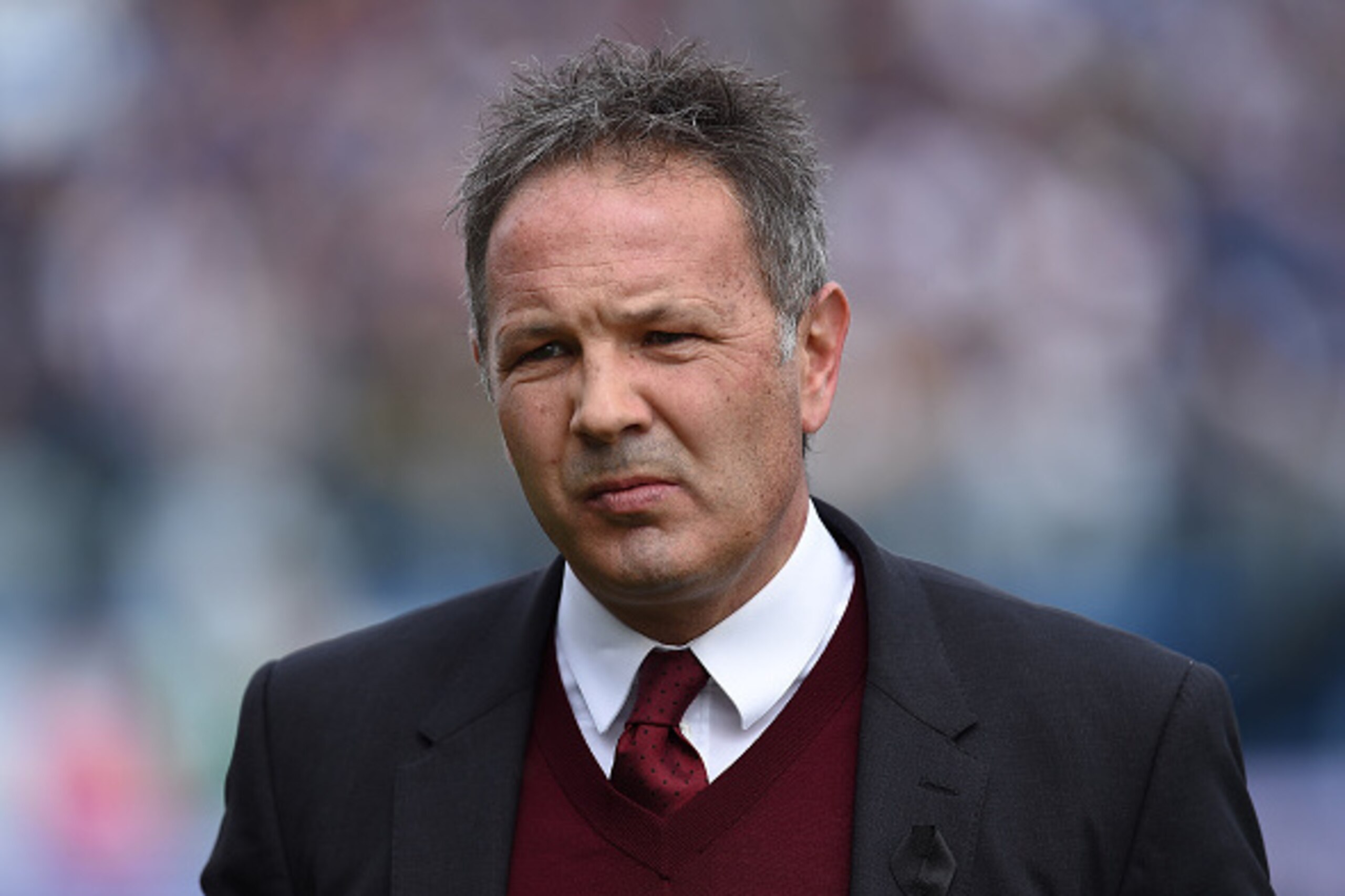 BERGAMO, ITALY - APRIL 03:  AC Milan head coach Sinisa Mihajlovic looks on during the Serie A match between Atalanta BC and AC Milan at Stadio Atleti Azzurri d'Italia on April 3, 2016 in Bergamo, Italy.  (Photo by Valerio Pennicino/Getty Images)