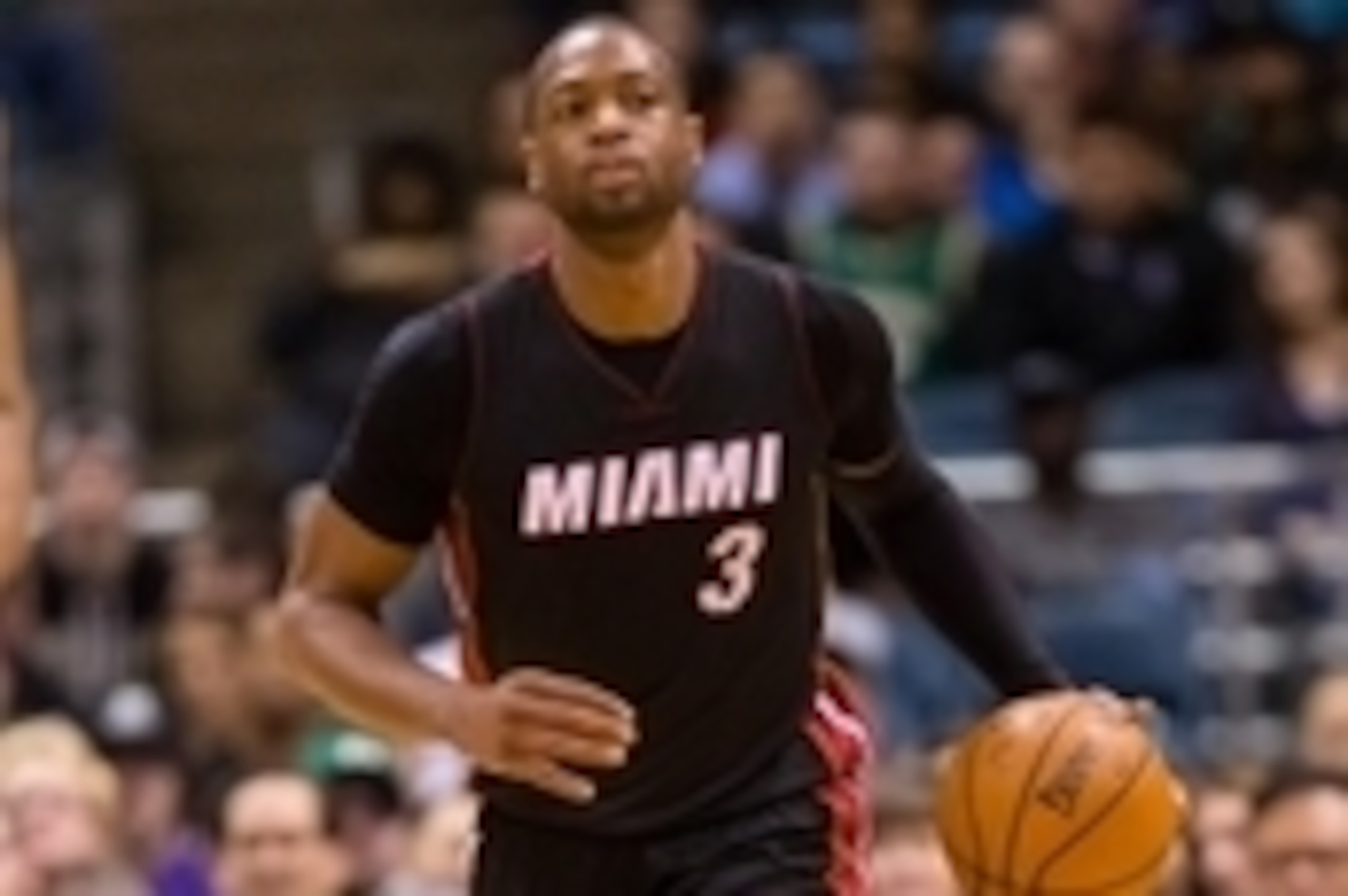 Mar 9, 2016; Milwaukee, WI, USA; Miami Heat guard Dwyane Wade (3) during the game against the Milwaukee Bucks at BMO Harris Bradley Center.  Milwaukee won 114-108.  Mandatory Credit: Jeff Hanisch-USA TODAY Sports